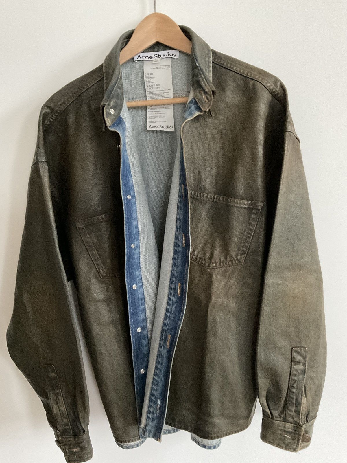 Acne Studios Acne Studios Mud Wash Denim Oversized Shirt Jacket Size XS Size US XS / EU 42 / 0 - 4 Thumbnail