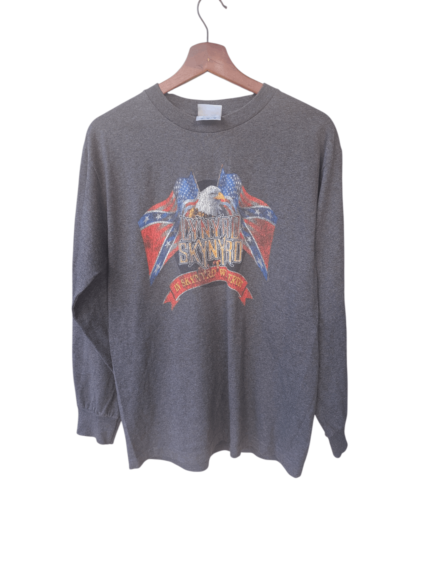 Alstyle Vintage LYNYRD SKYNYRD In Skynyrd We Trust Longsleeve Shirt Size US M / EU 48-50 / 2 - 2 Thumbnail