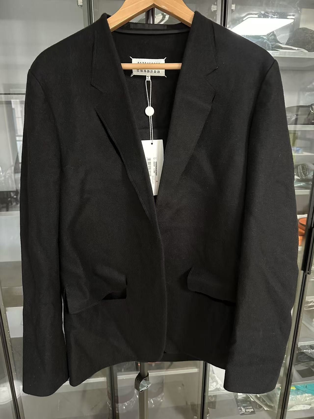 Maison Margiela Maison Margiela Collarless wool-cut suit jacket 2501-Nextar Size US M / EU 48-50 / 2 - 1 Thumbnail