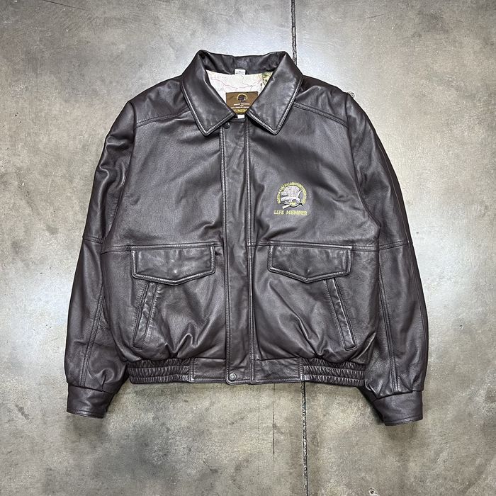 Vintage Vintage 90s North American Hunting Club Leather Jacket