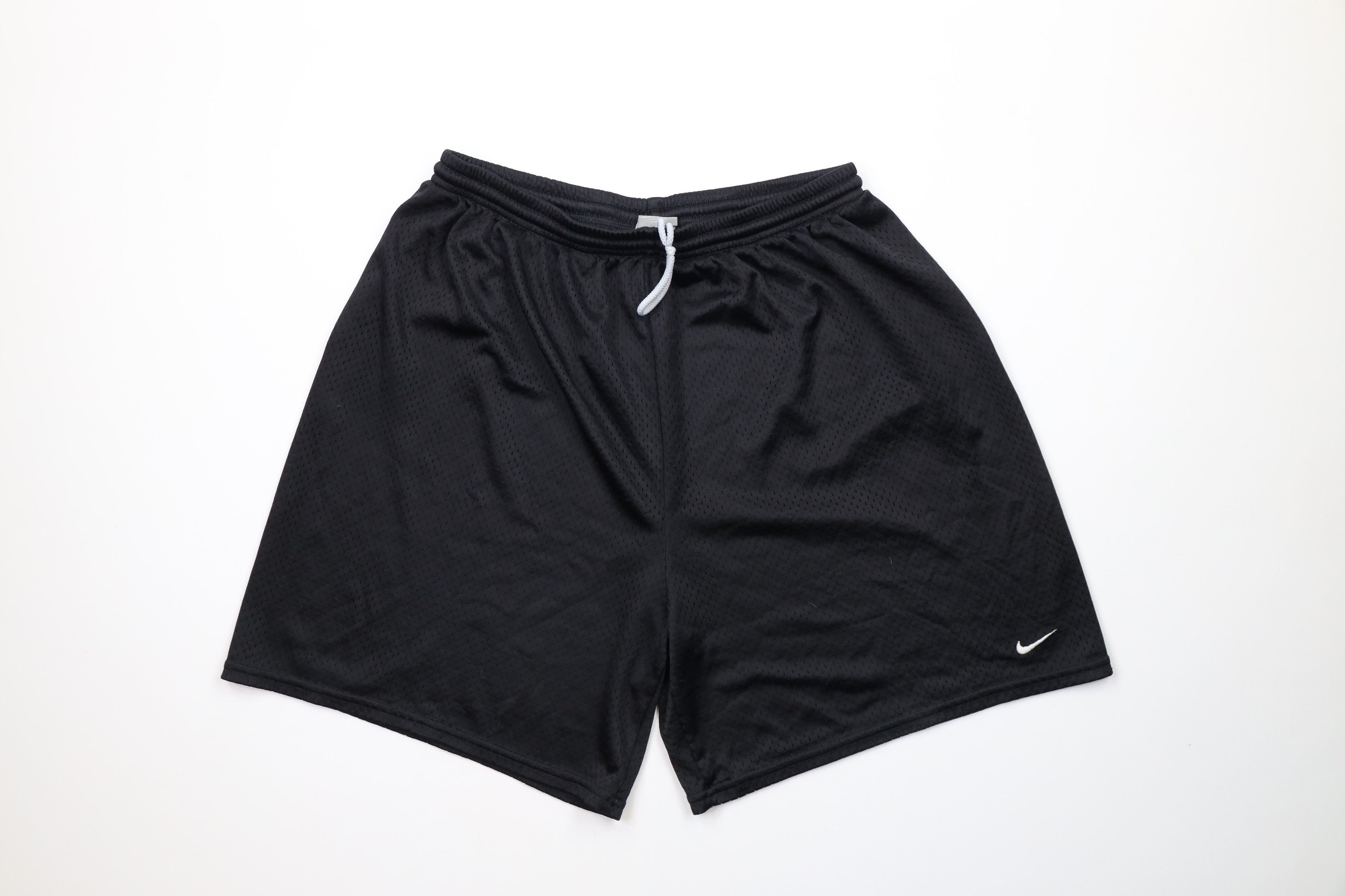 Nike × Vintage Vintage Nike Scott Mini Swoosh Above Knee Mesh Shorts Black Size US 34 / EU 50 - 1 Thumbnail