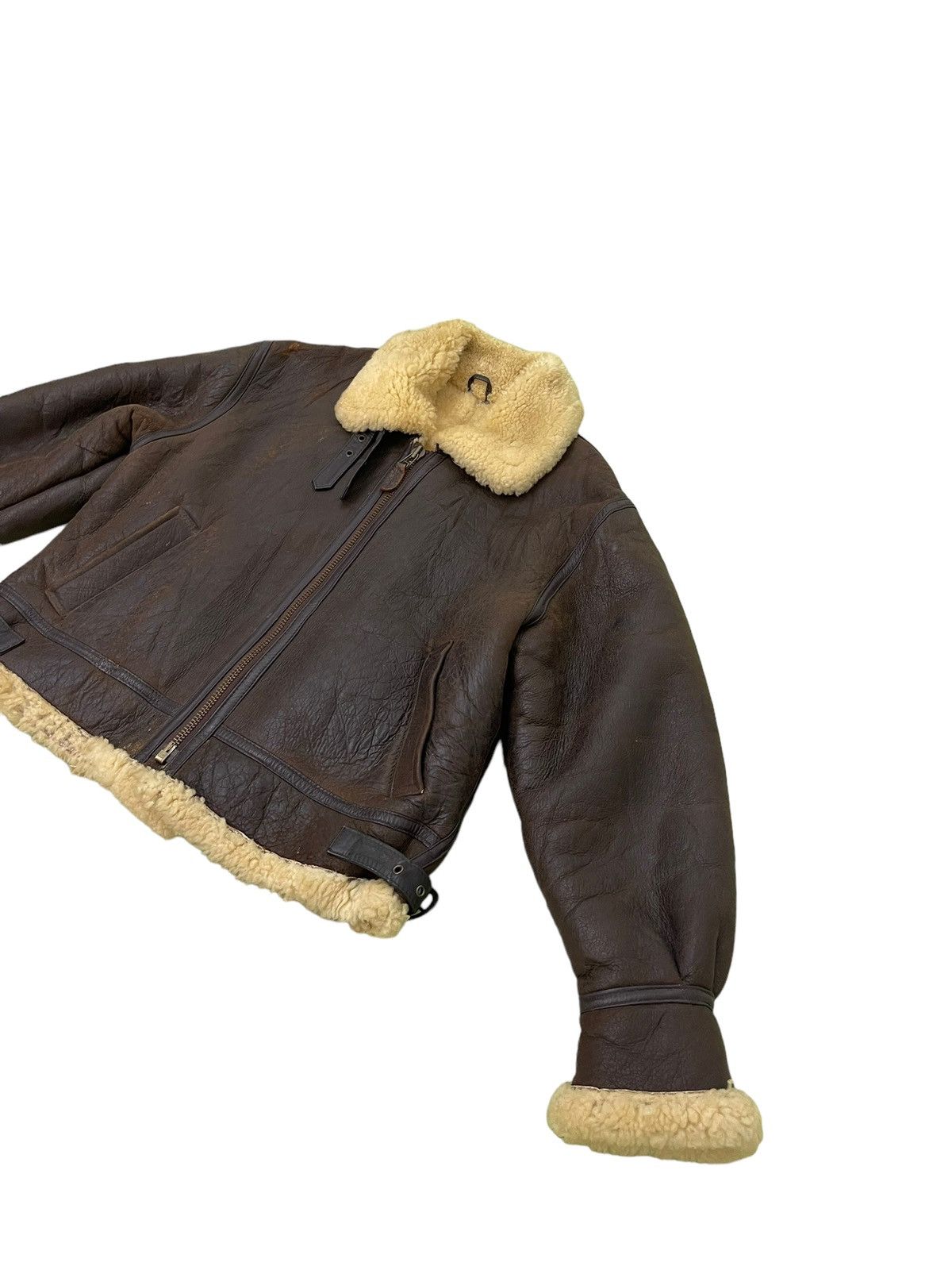 Leather Vtg Type B3 Shearling Beauty Sheepskin Jacket USAF Size US L / EU 52-54 / 3 - 7 Thumbnail