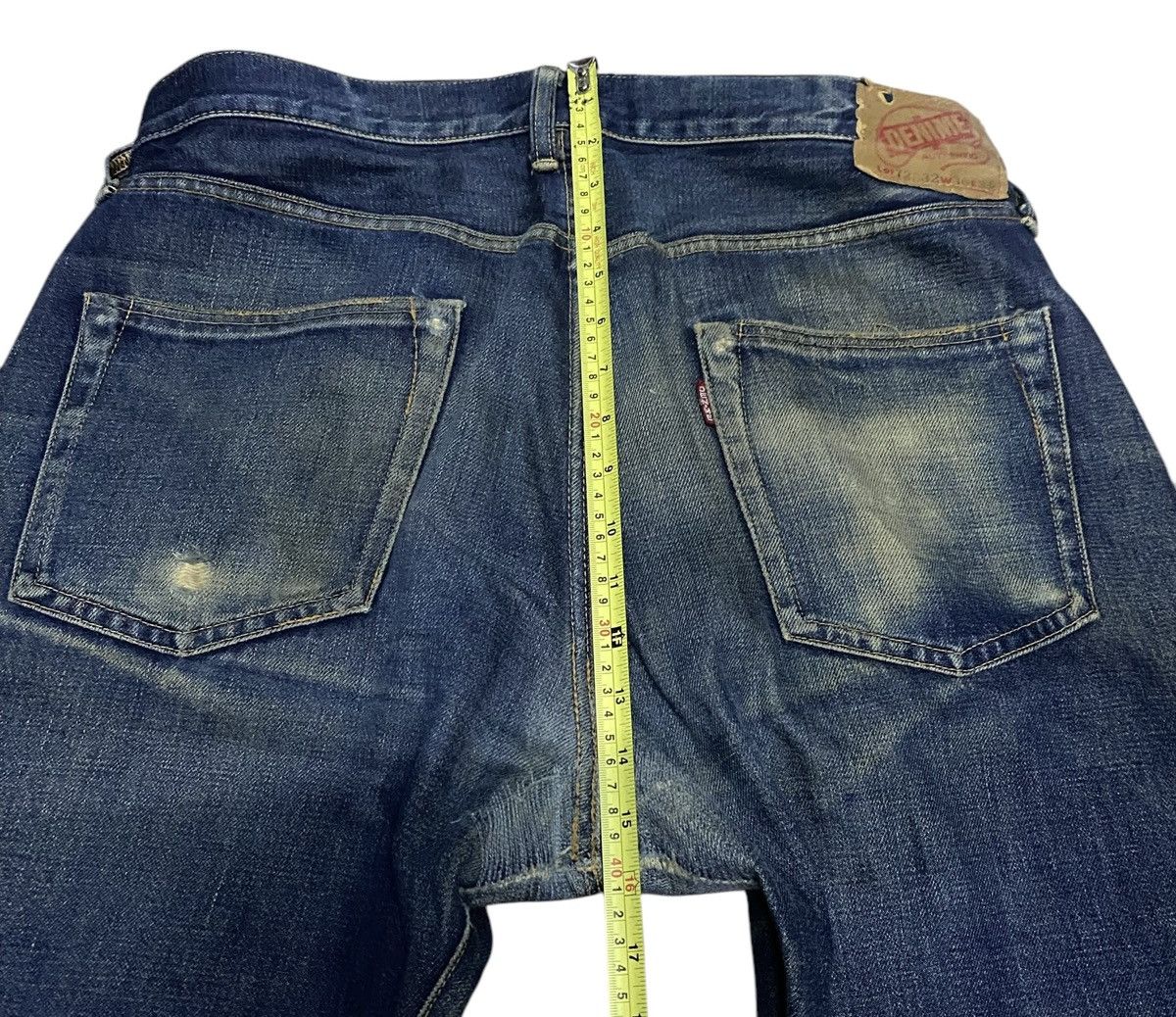 Denime Vintage🔥DENIME Selvage Aging Redline Jean W36 Size US 36 / EU 52 - 25 Thumbnail