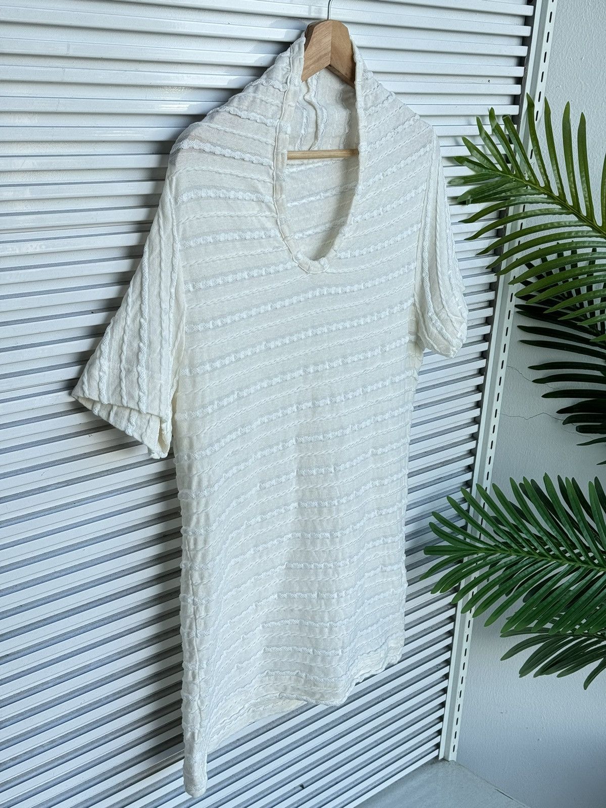Yohji Yamamoto Vintage Yohji Yamamoto Y’s Tweed Striped Tees Size US M / EU 48-50 / 2 - 2 Thumbnail
