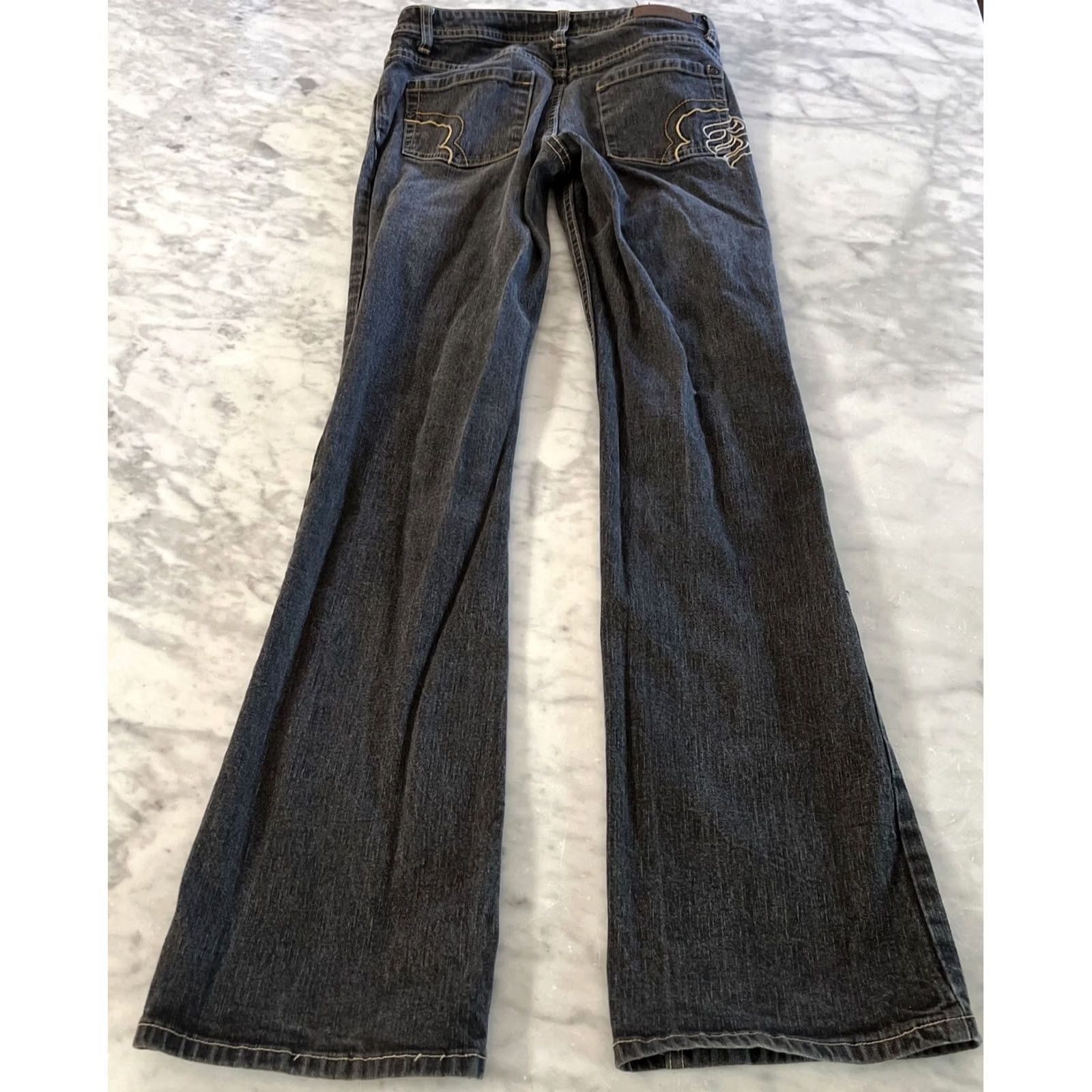 Rocawear VINTAGE Rocawear Black Jeans Women’s Size 5 Boot Cut Embroidered Denim Skinny Bootcut Womens Girls Size 27" / US 4 / IT 40 - 6 Thumbnail