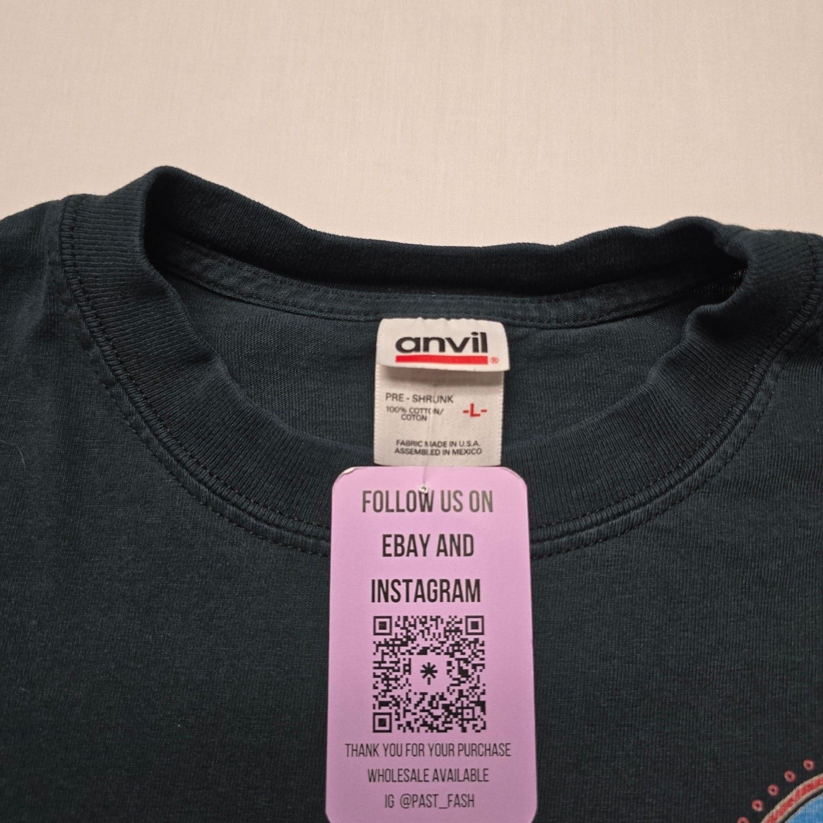 Anvil Vintage Motorcyle Red River New Mexico Biker L Black Tee Size US L / EU 52-54 / 3 - 12 Thumbnail