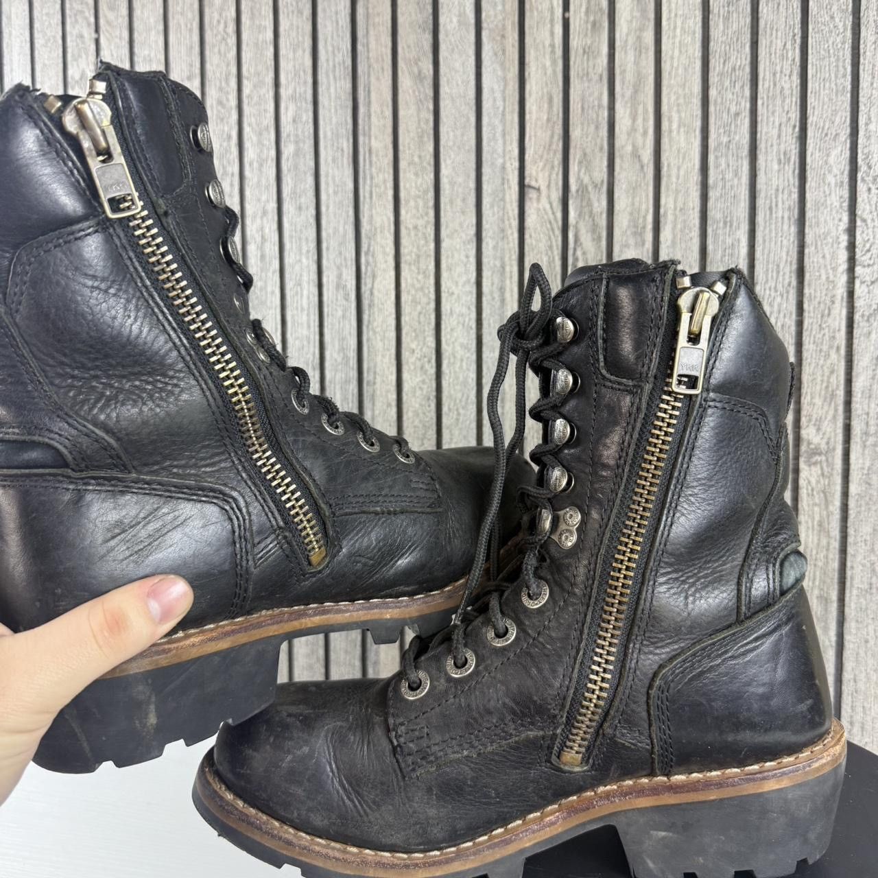 Harley Davidson Vinatge Harley Davidson black leather biker logger boot Size US 8.5 / EU 41-42 - 7 Thumbnail