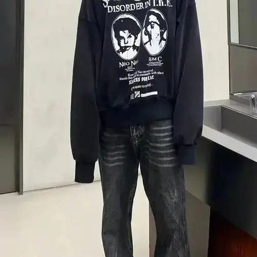 Japanese Brand × Jean Vintage washed ruined micro-flare wide-leg jeans Size US 32 / EU 48 - 3 Thumbnail