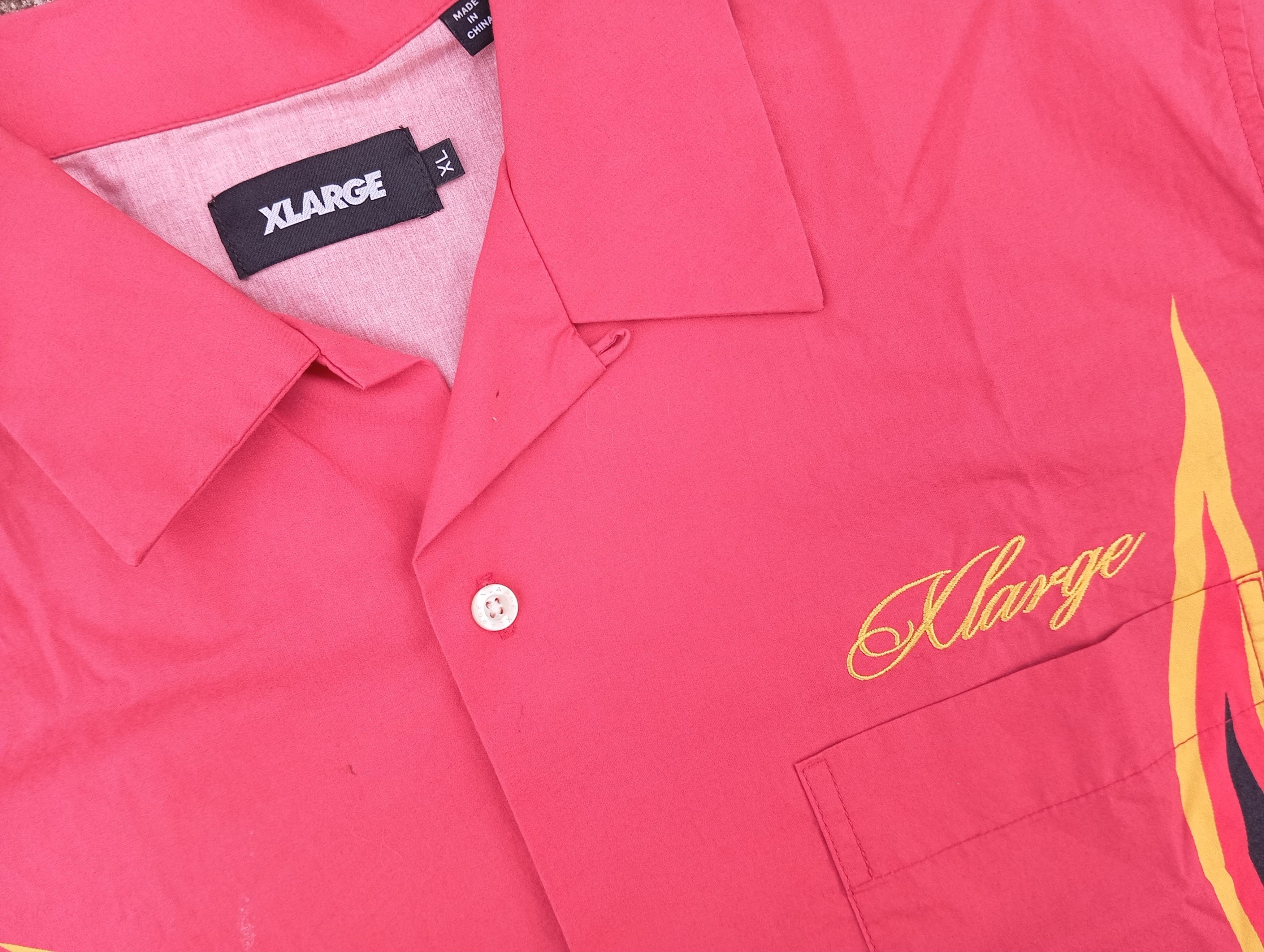 Japanese Brand XLARGE 🎳 Flame S/S Shirt ❤️‍🔥 Streetwear Bowling Size US XL / EU 56 / 4 - 2 Thumbnail