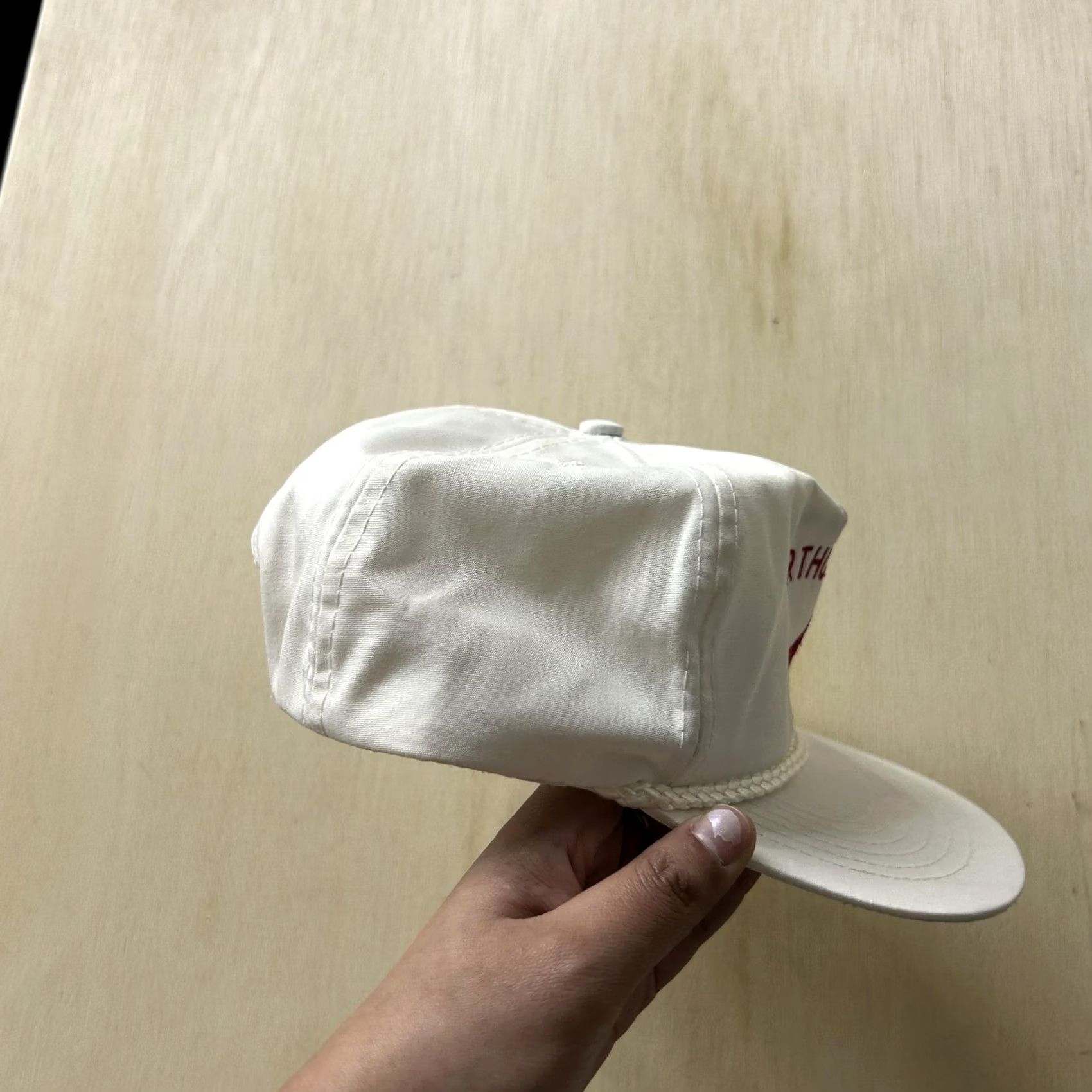 Roper VINTAGE Captain Cap Snap Back Mens One Size White Northcoast Watermelon Rope Cap Size ONE SIZE - 3 Thumbnail