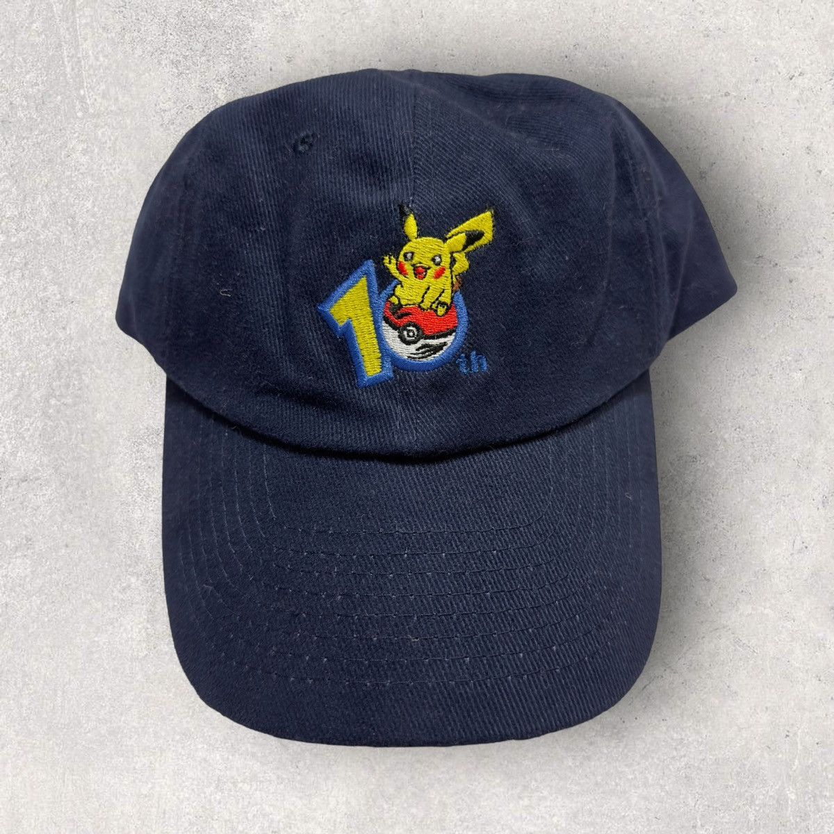 image of Nissin x Pokemon Vintage Pokemon 10Th Anniversary Hat in Navy, Men's