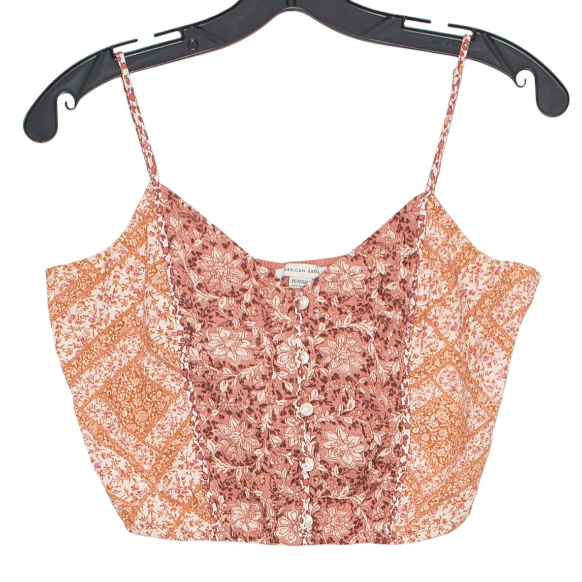 American Eagle Outfitters American Eagle Crop Top Boho Festival Floral Cottagecore XS Size XS / US 0-2 / IT 36-38 - 1 Thumbnail
