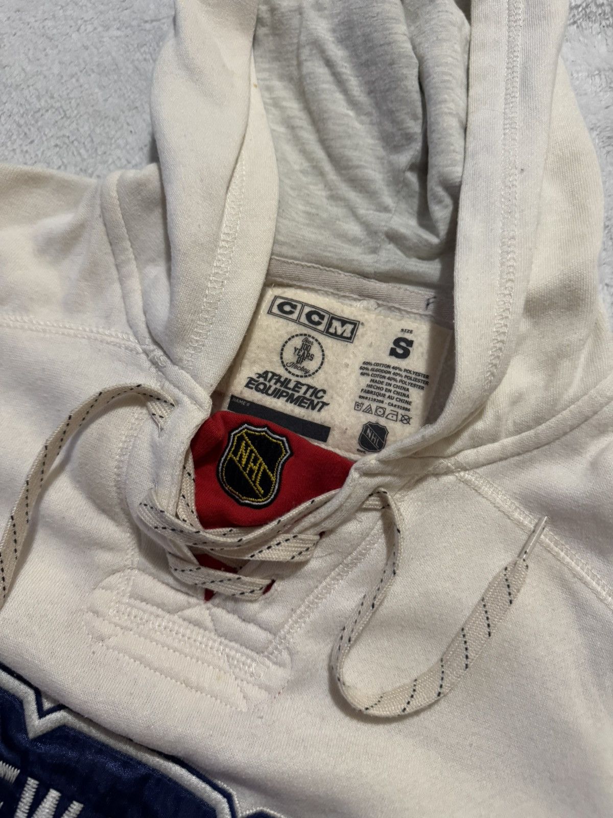 Ccm New York Rangers Fleece Hoodie Size US S / EU 44-46 / 1 - 3 Thumbnail