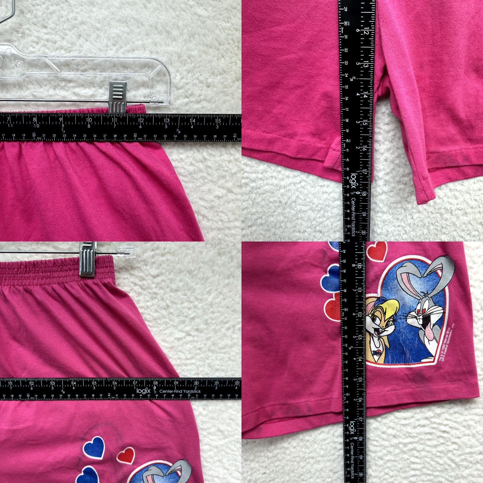 Vintage 90s Vintage Looney Tunes Bugs Bunny Lola Love Shorts Womens Pink S Medium Size 28" / US 6 / IT 42 - 9 Thumbnail