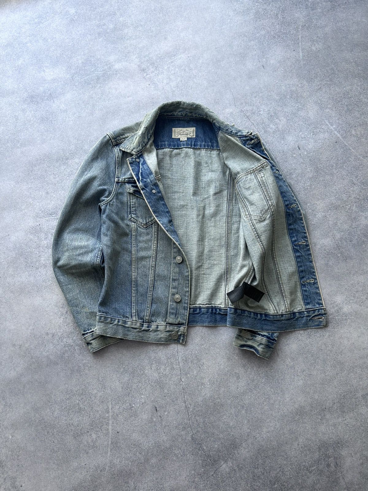 Allsaints Vintage Allsaints Japanese fabric denim jacket mens Size US M / EU 48-50 / 2 - 3 Thumbnail