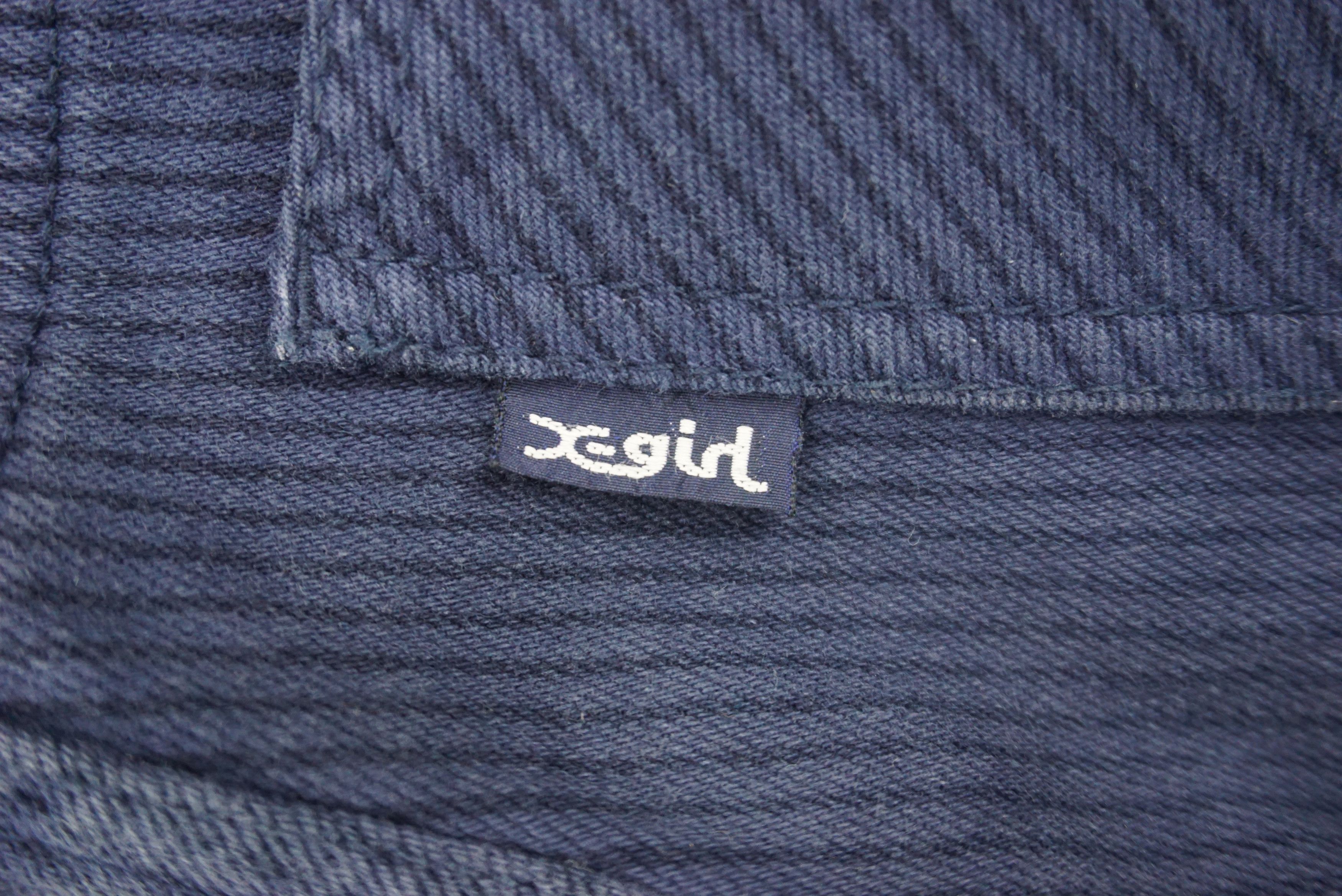 Japanese Brand X-Girl Jeans fits W30xL30.75 Slim Skinny Hickory Cargo Denim Size 26" / US 2 / IT 38 - 9 Thumbnail