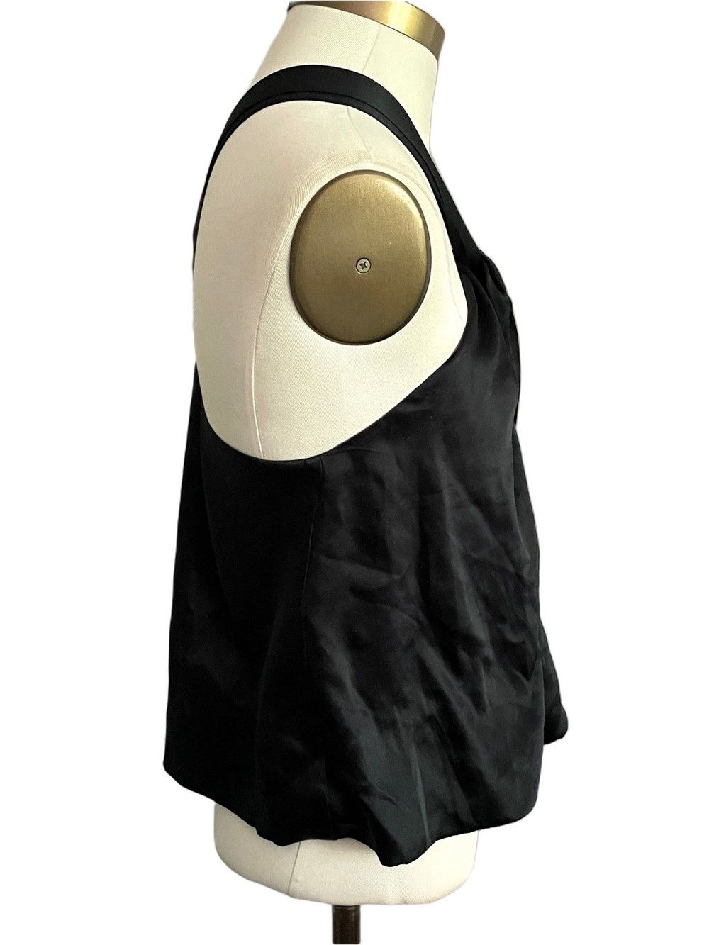 H&M Black Silk Halter Top w/ Bubble Hem - Medium, New w/ Tags Size M / US 6-8 / IT 42-44 - 4 Thumbnail