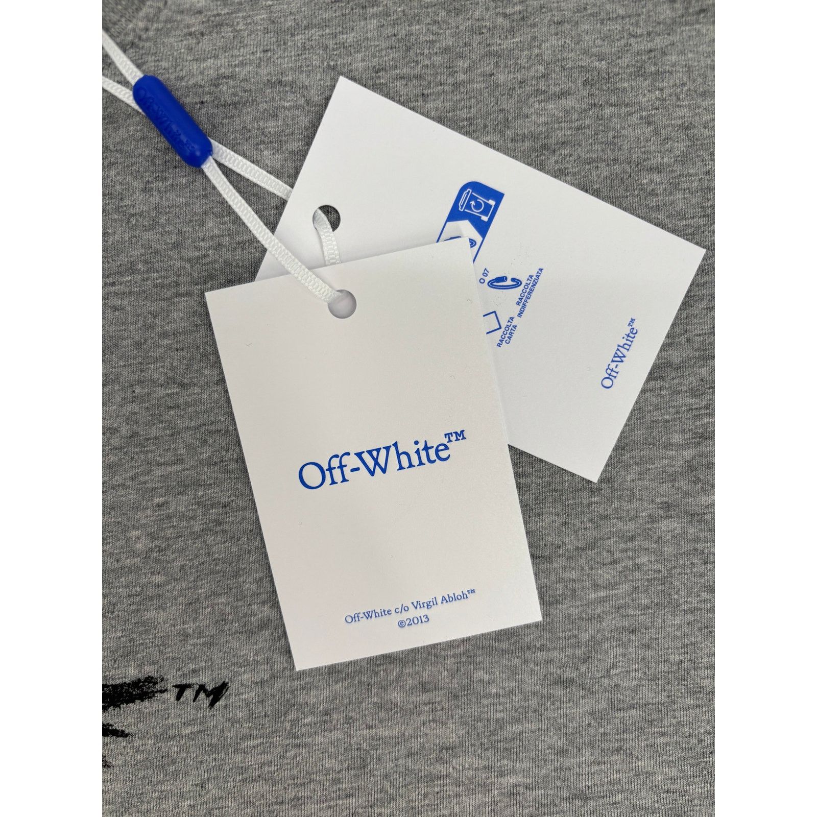Off-White OFF-WHITE "Chalk Arrows" Heather Grey Skate T-Shirt Size XL Size US XL / EU 56 / 4 - 6 Thumbnail