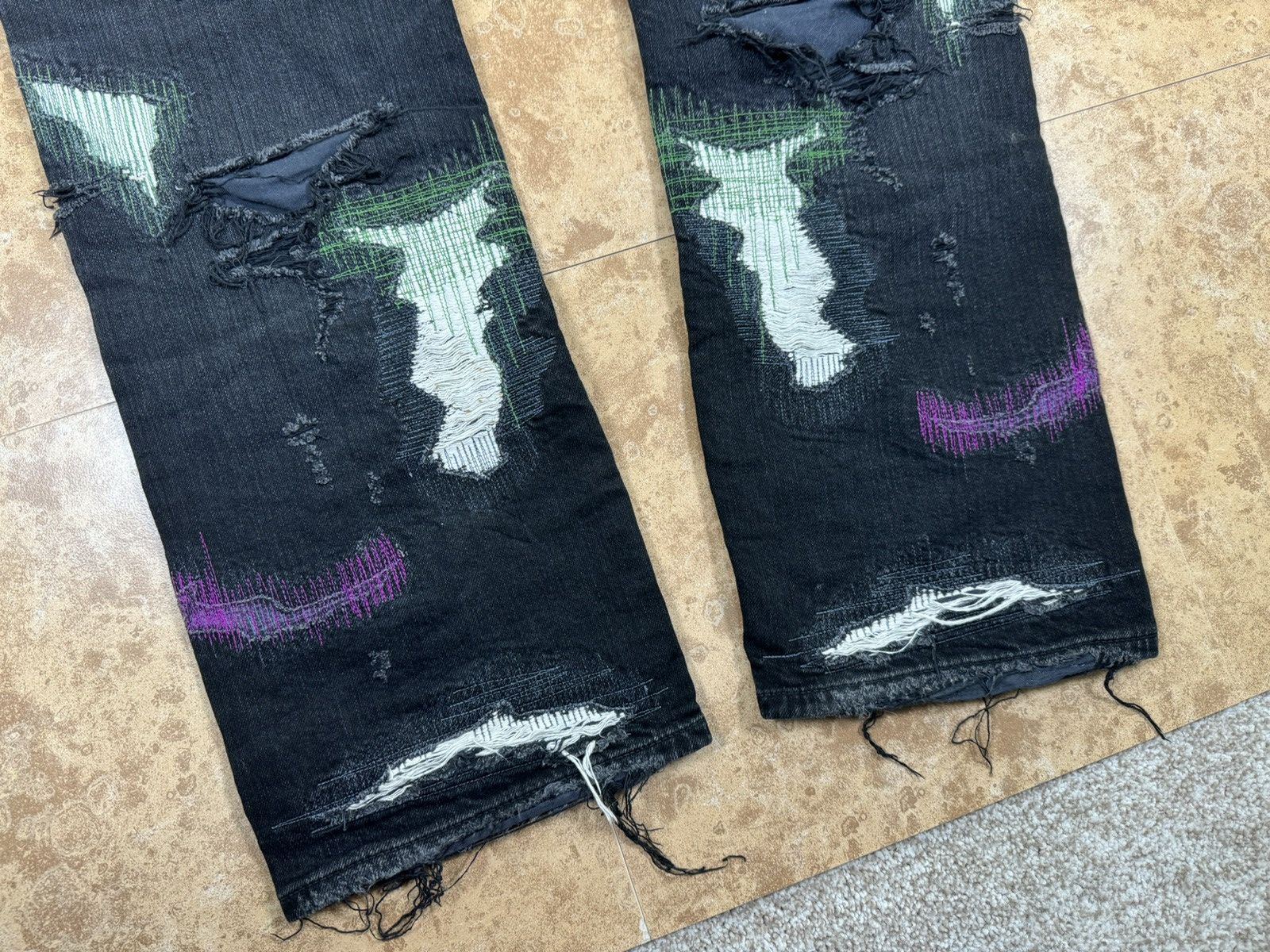 Vlone Vlone Black Scab Runway Denim Size US 32 / EU 48 - 9 Thumbnail