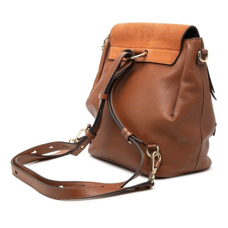 Chloe Chloe Suede Faye Backpack Brown Size ONE SIZE - 3 Thumbnail