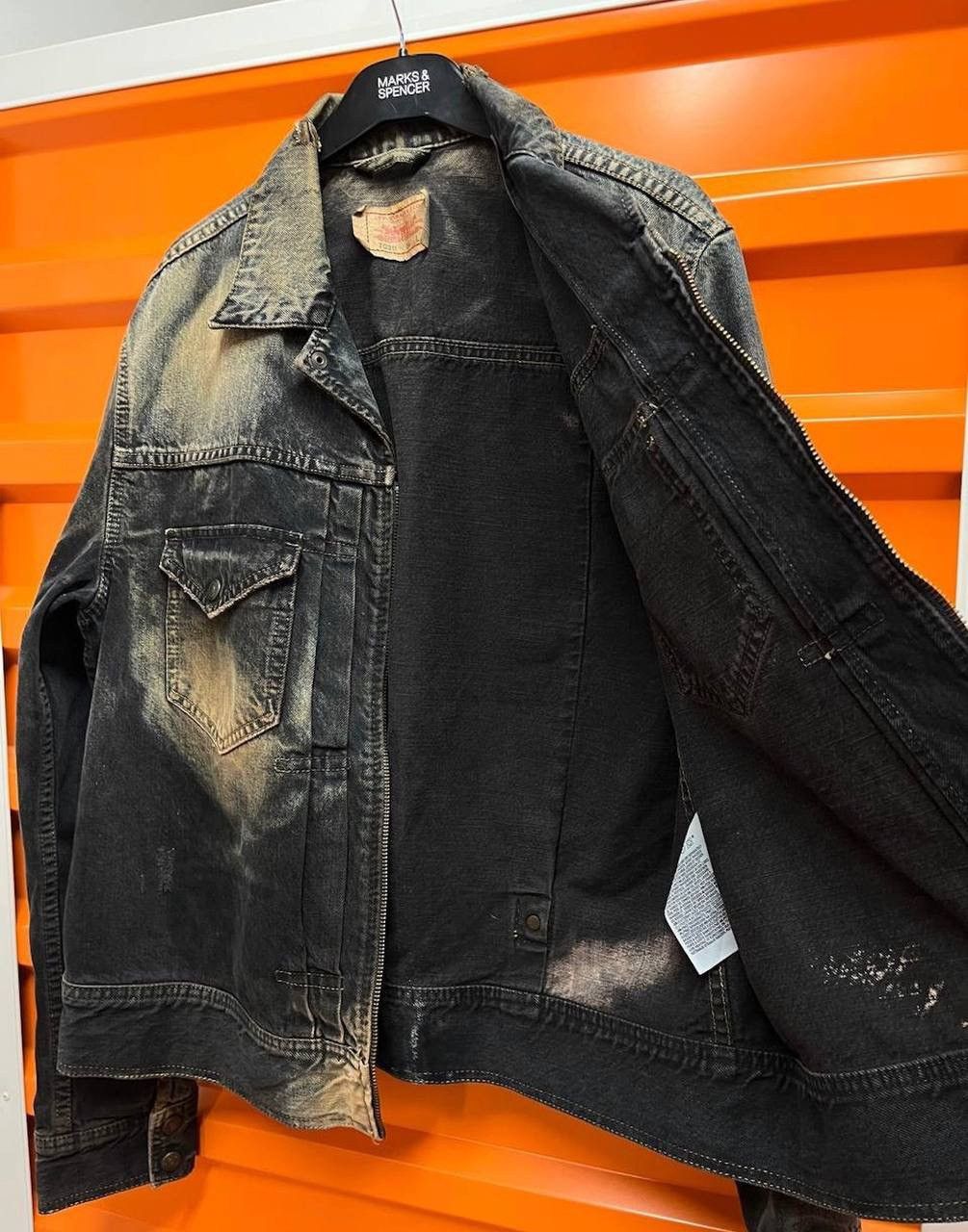 Levi's Vintage Levi’s Denim Full Zip Jacket Acid Wash Rare Dsgn Size US L / EU 52-54 / 3 - 1 Thumbnail