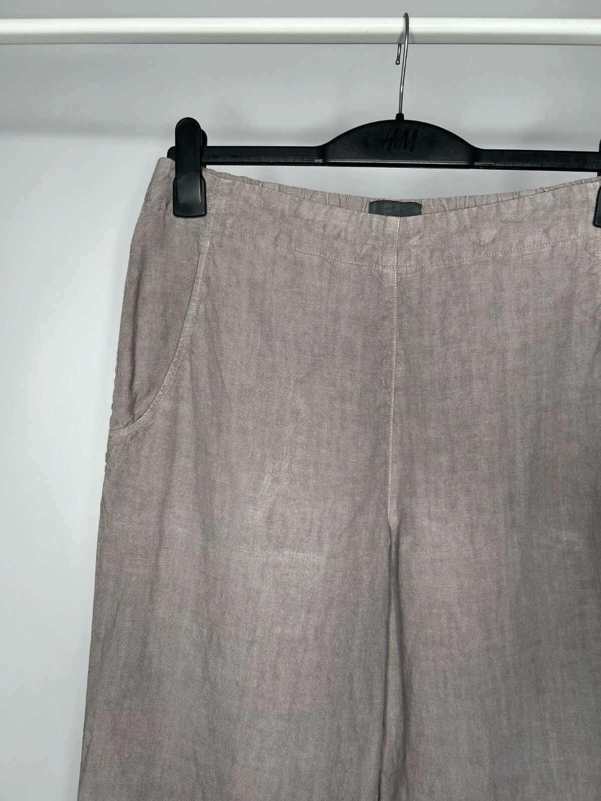 OSKA OSKA Light Grey 100% Linen Wide Leg Pants Trousers Size 3 Size 32" / US 10 / IT 46 - 2 Thumbnail
