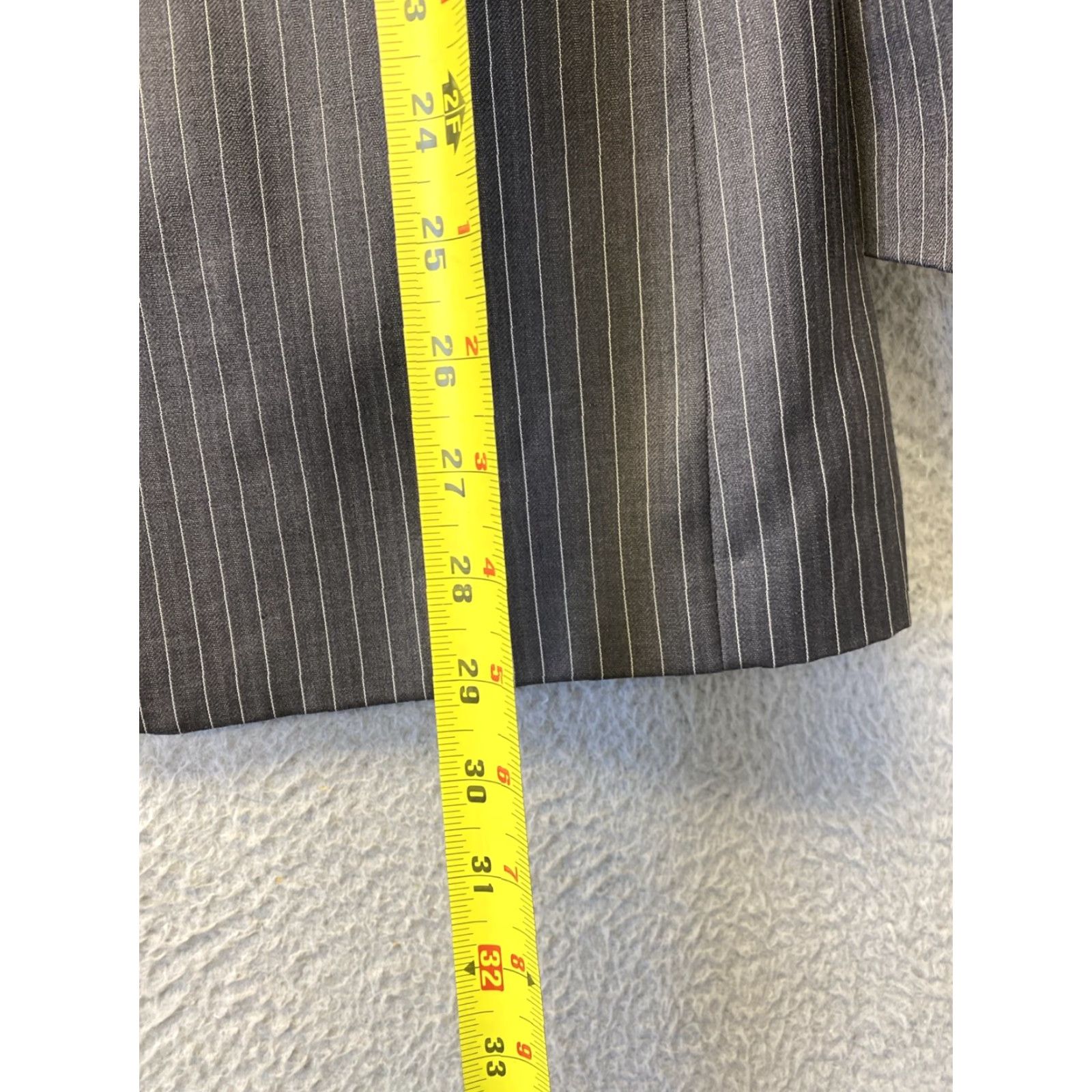 Vintage Giorgio Cosani 3 Piece Suit Wool Gray Striped Size 38R Regular Fit Mens 90s Size 38R - 5 Thumbnail