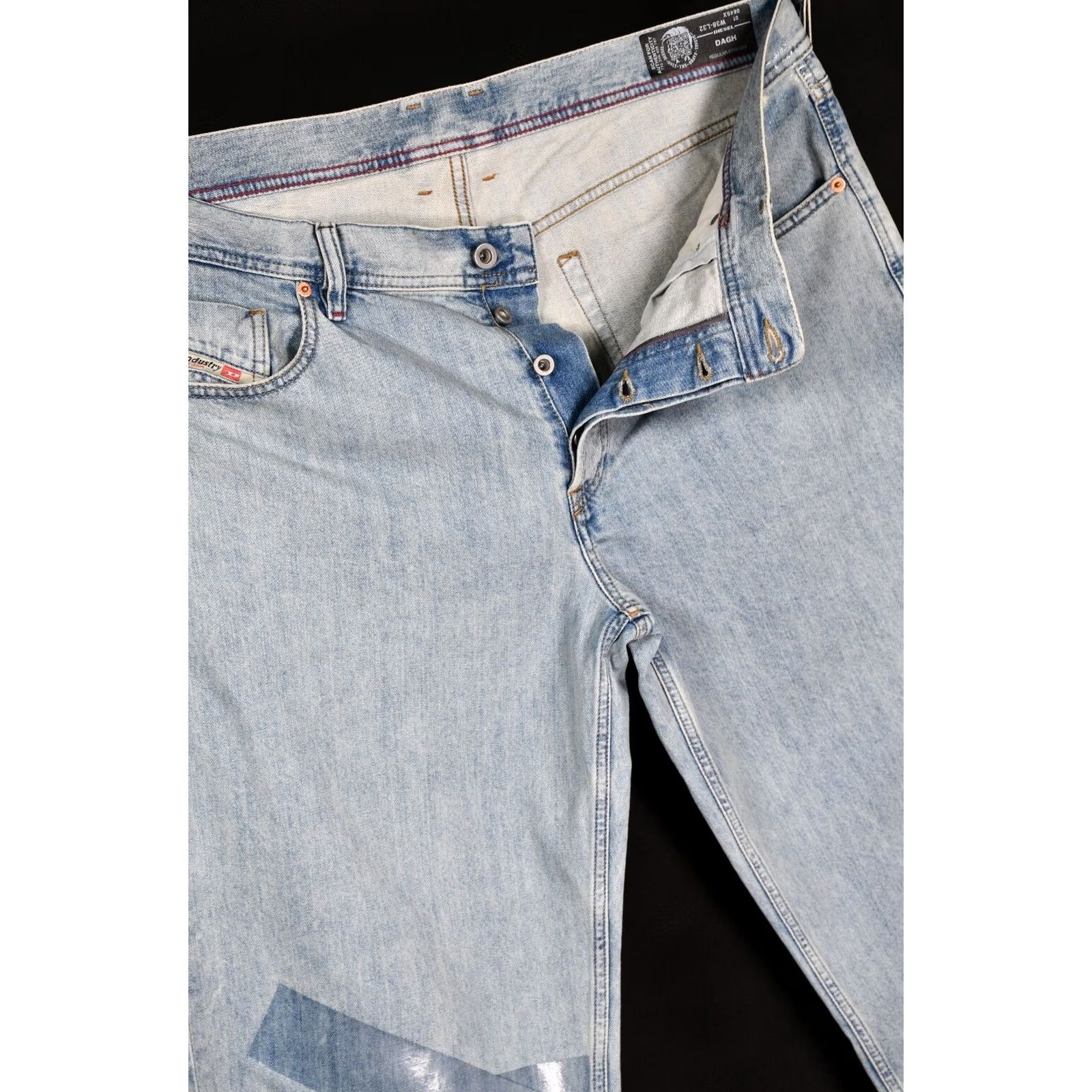 Diesel Diesel Dagh Regular Straight Jeans Men's W38 L32 Distressed Blue 100% Cotton 100% Genuine Denim Size US 38 / EU 54 - 5 Thumbnail
