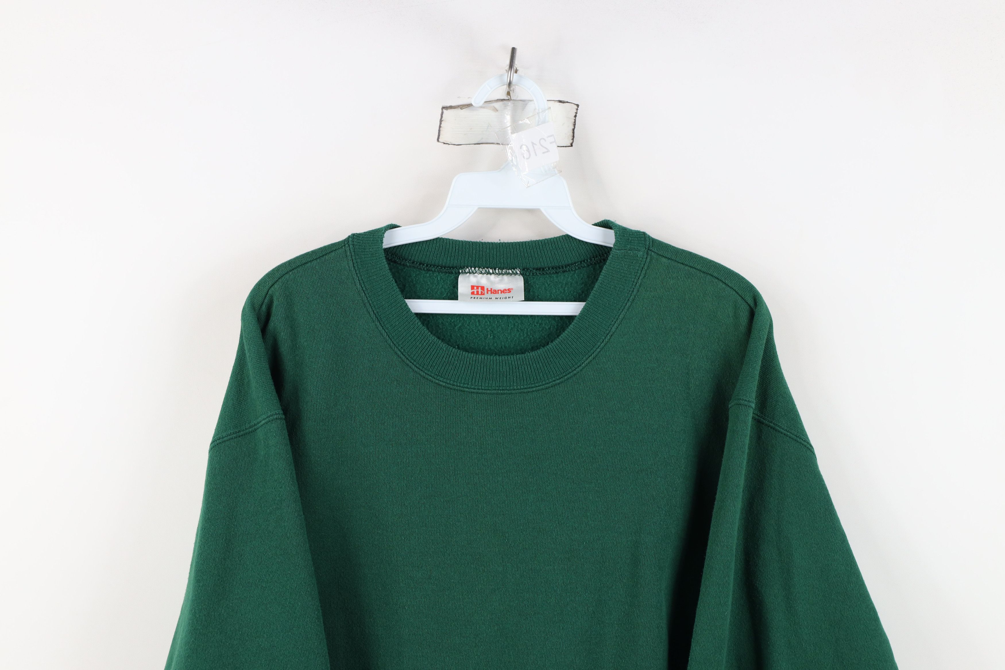 Vintage Vintage 90s Streetwear Crewneck Sweatshirt Hunter Green Size US M / EU 48-50 / 2 - 2 Thumbnail