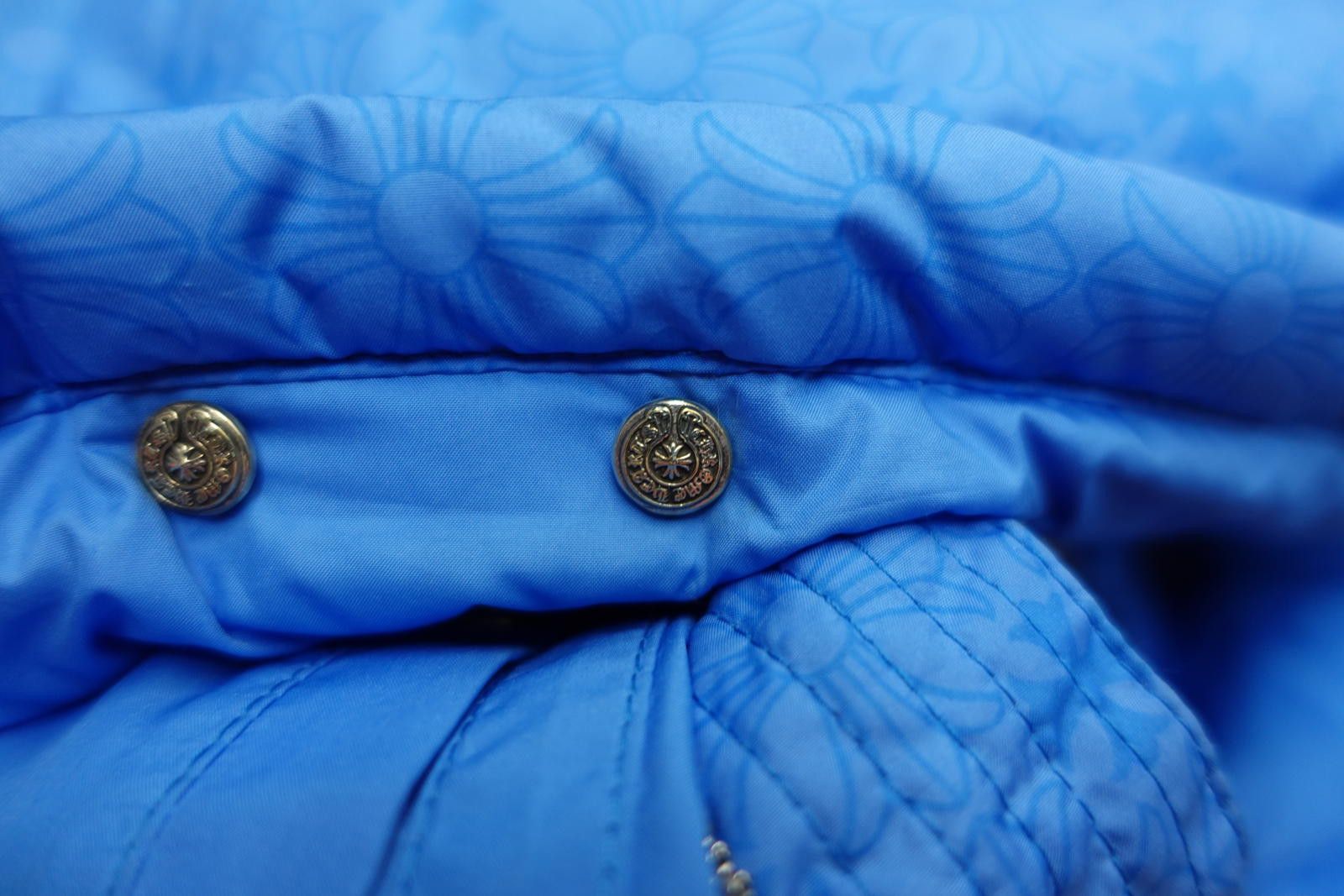 Chrome Hearts Chrome Heart Plus Pattern Puffer Jacket in Blue Size US XL / EU 56 / 4 - 5 Thumbnail
