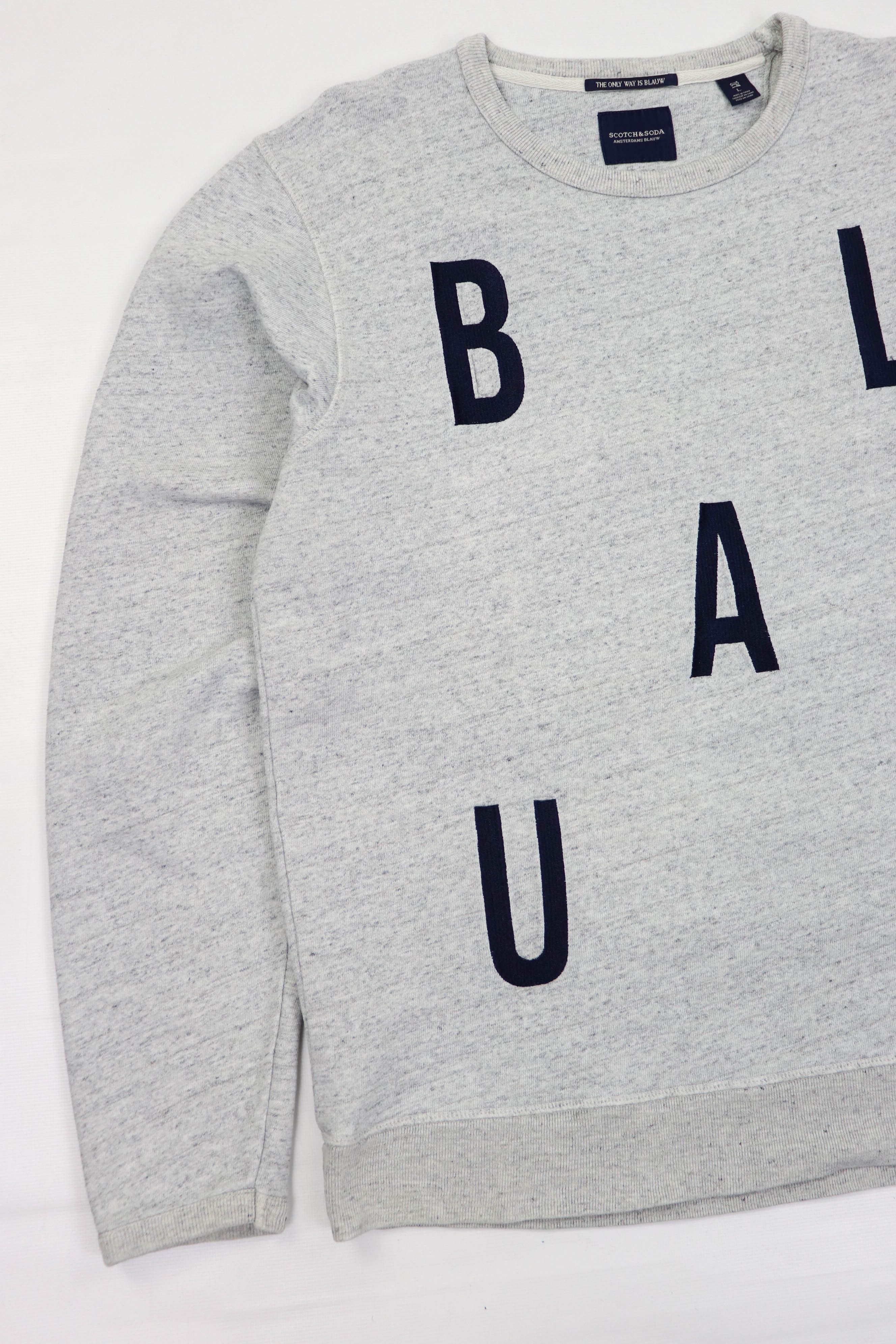 Scotch & Soda Scotch & Soda ABlauw Heather Gray Crewneck Sweatshirt Size US L / EU 52-54 / 3 - 4 Thumbnail