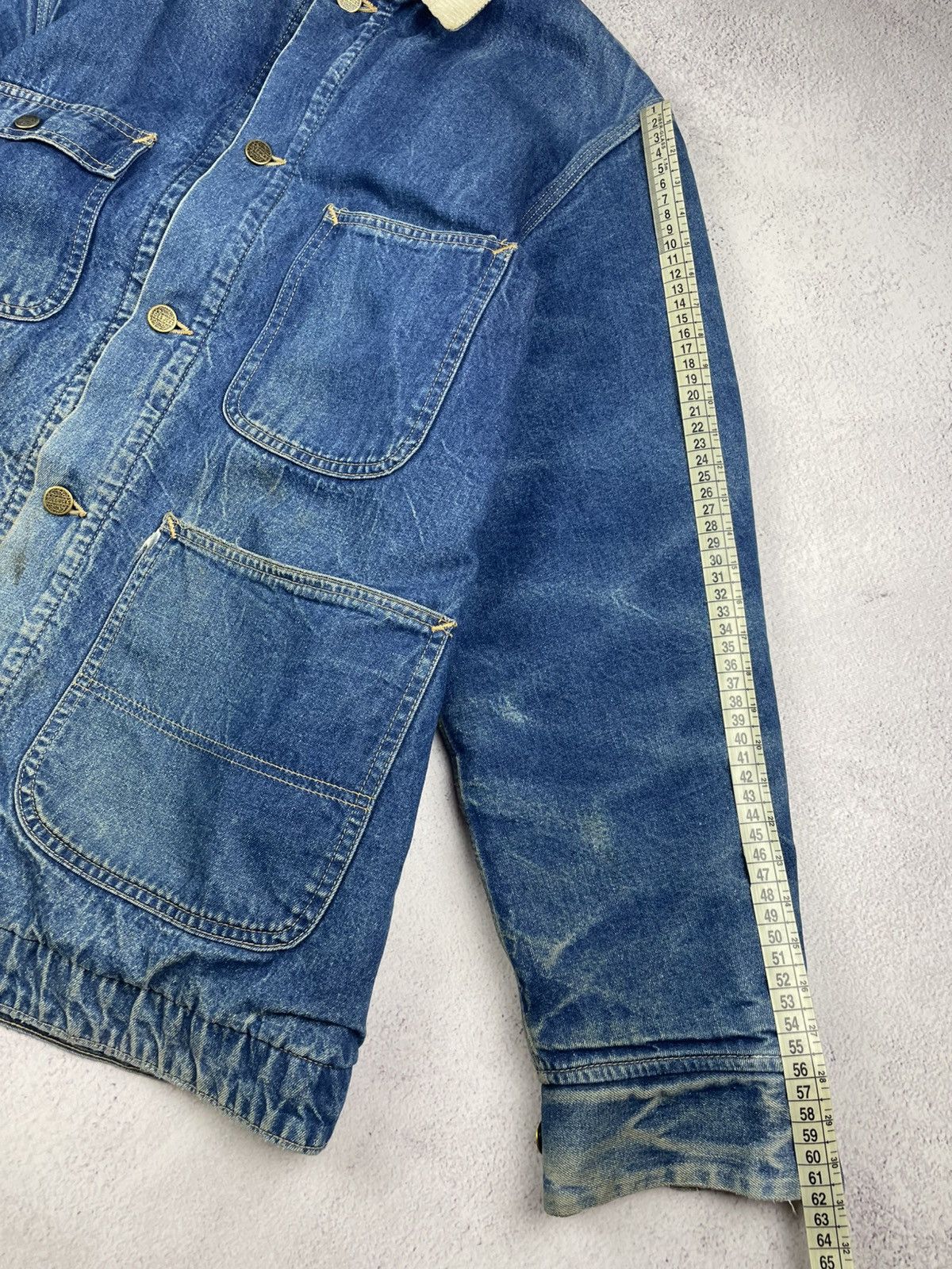 Sears Vintage 70s 80s Roebucks Denim Chore Jacket USA Corduroy Size US L / EU 52-54 / 3 - 18 Thumbnail