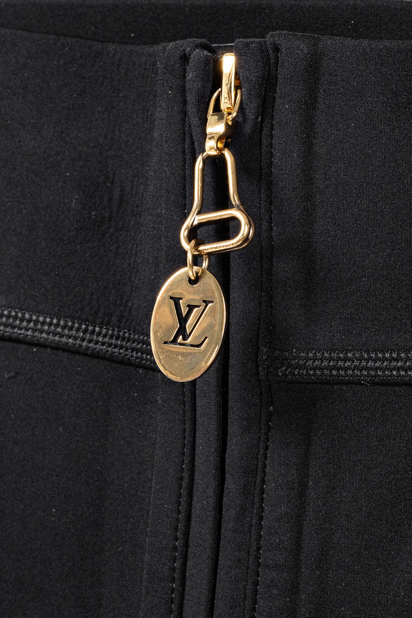 Louis Vuitton Louis Vuitton Black Stretch Piped Flared Pants Size 26" / US 2 / IT 38 - 9 Thumbnail