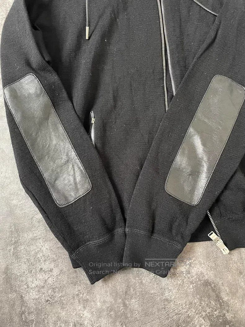 Saint Laurent Paris Saint Laurent Paris Patchwork leather zipper hooded cardig Size US S / EU 44-46 / 1 - 2 Thumbnail
