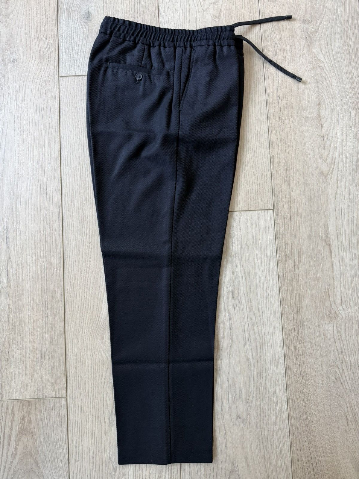 AMI AMI Elasticated Waist Wool Trousers Black Size US 28 / EU 44 - 3 Thumbnail