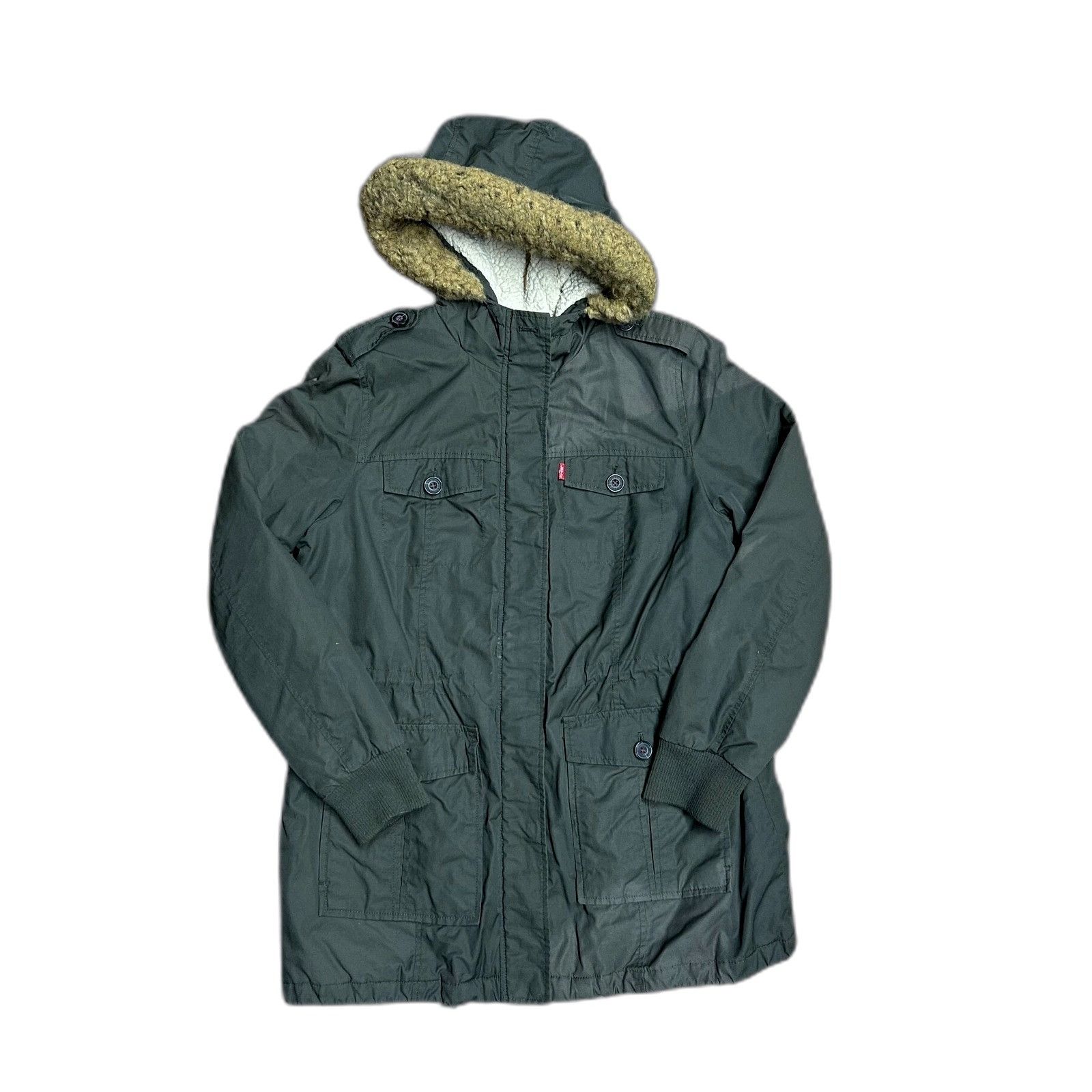 Levi's Levi'S Heavyweight Winter Parka Faux Fur Coat Green Xl Sunda Size US XL / EU 56 / 4 - 1 Thumbnail