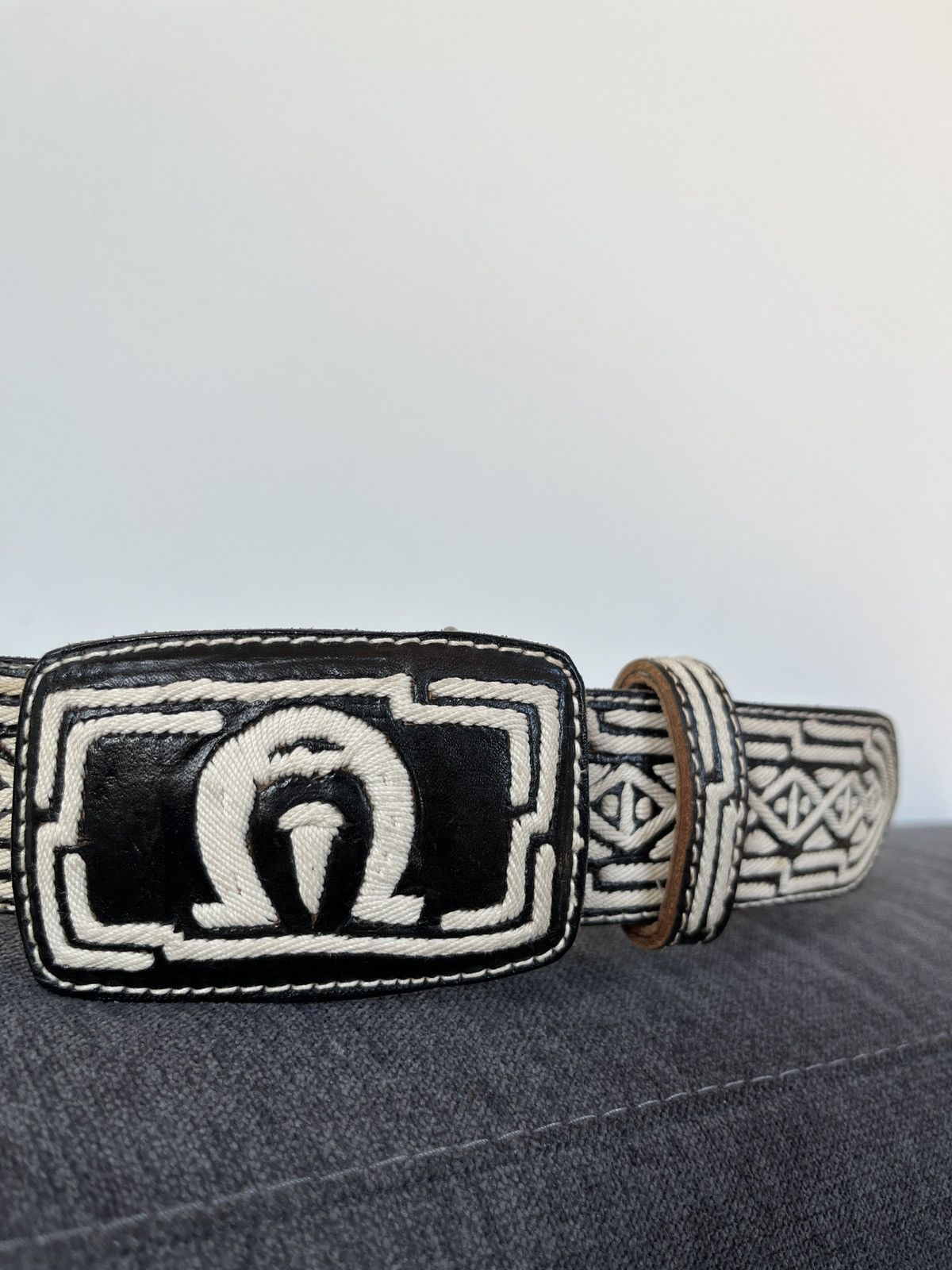 Cowboy Equipment Vintage Handcrafted Leather Belt Cowboy Western Biker Style Size ONE SIZE - 2 Thumbnail