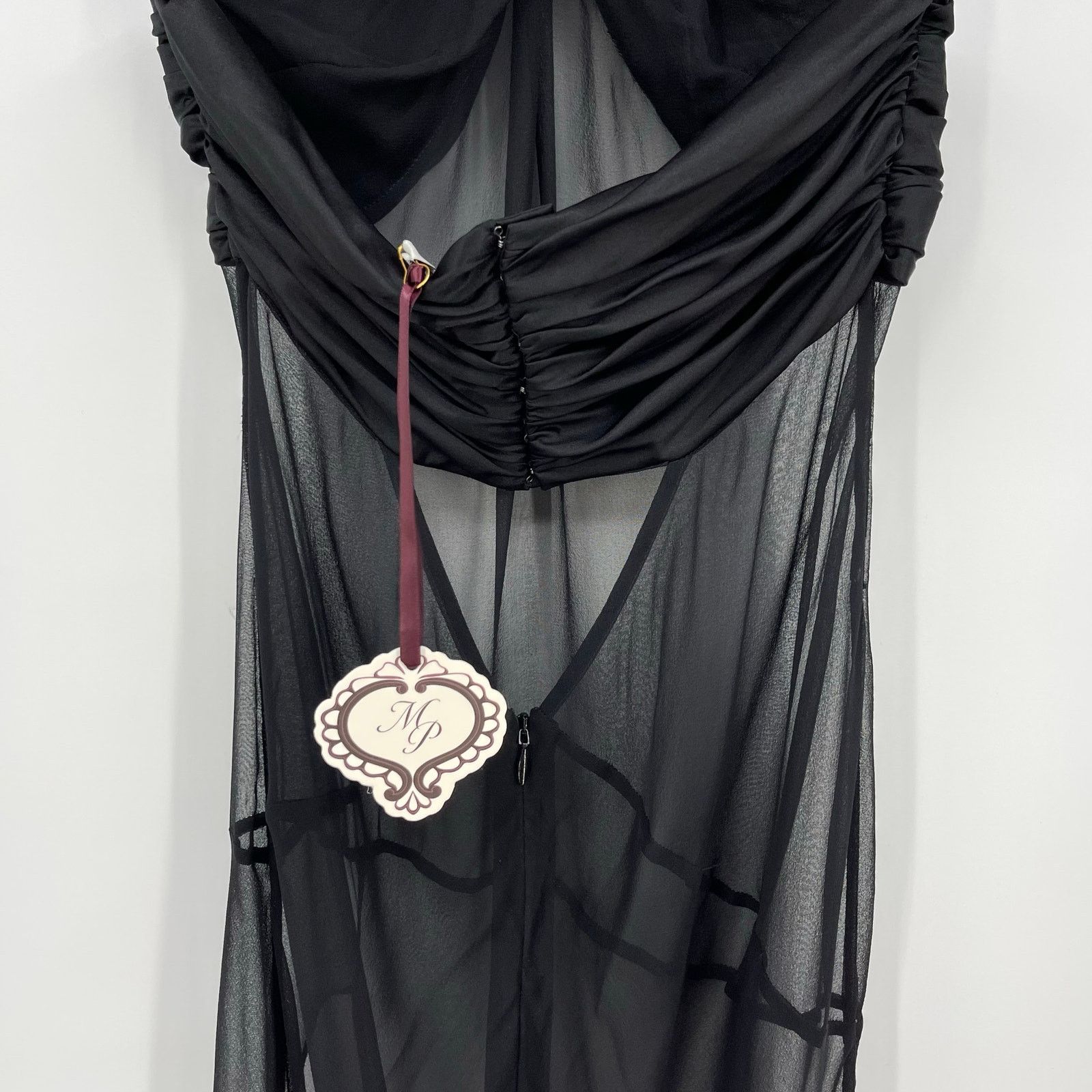 Mirror Palais Mirror Palais | NWT Bow Wrap Dress in Noir Black Silk XS Size XS / US 0-2 / IT 36-38 - 12 Thumbnail