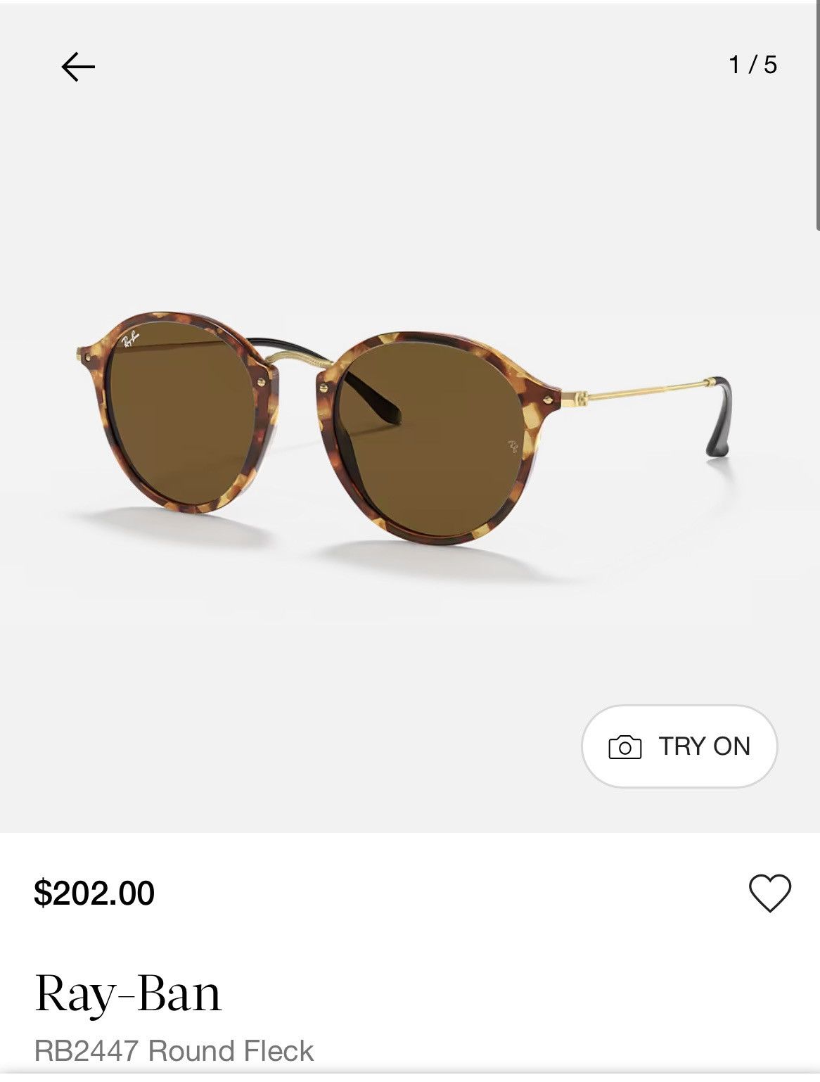 RayBan Rayban Round Fleck Size ONE SIZE - 3 Thumbnail