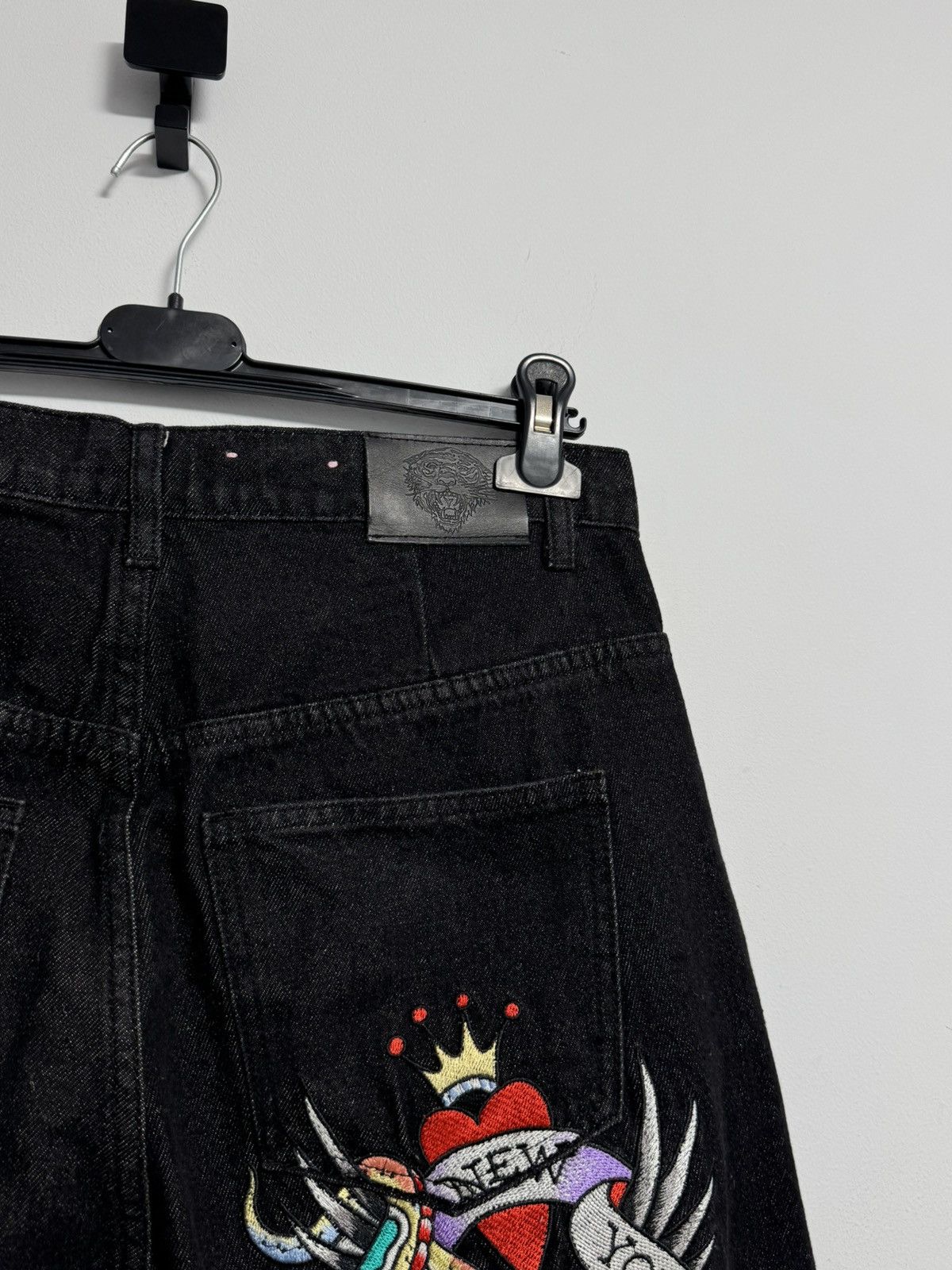 Ed Hardy Ed Hardy Black Denim Jeans Size 30 Embroidered Skull Snake Size US 30 / EU 46 - 3 Thumbnail