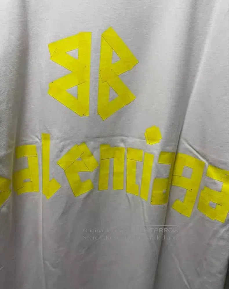 Balenciaga Balenciaga Tape destruction distressed round neck loose sh Size US S / EU 44-46 / 1 - 6 Thumbnail