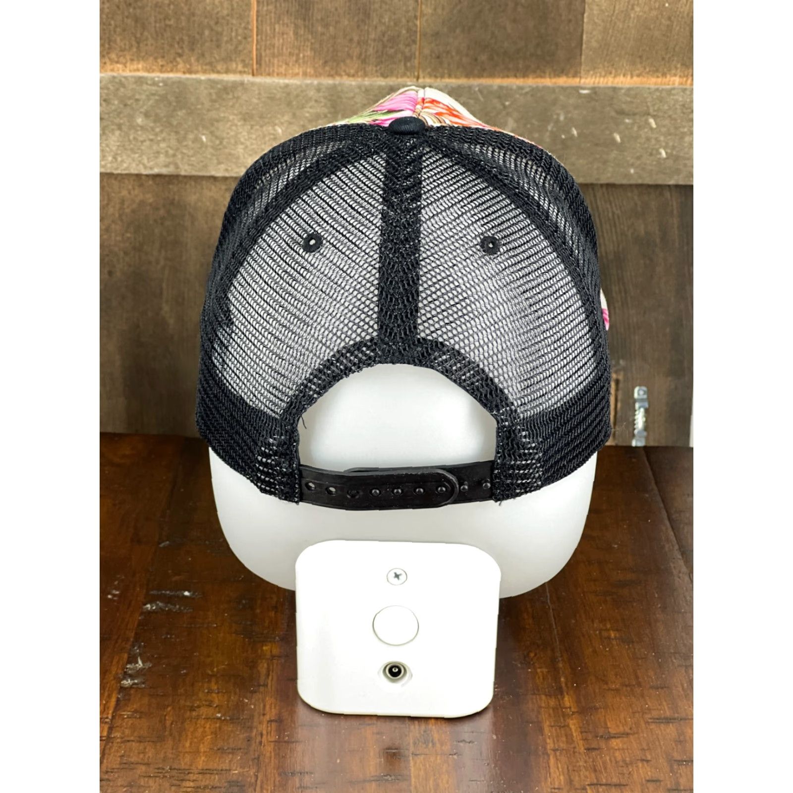 Vintage Aloha Hawaii Hat Snap Back Adult White Cotton Blend Trucker Hibiscus Palm Mens Size ONE SIZE - 2 Thumbnail