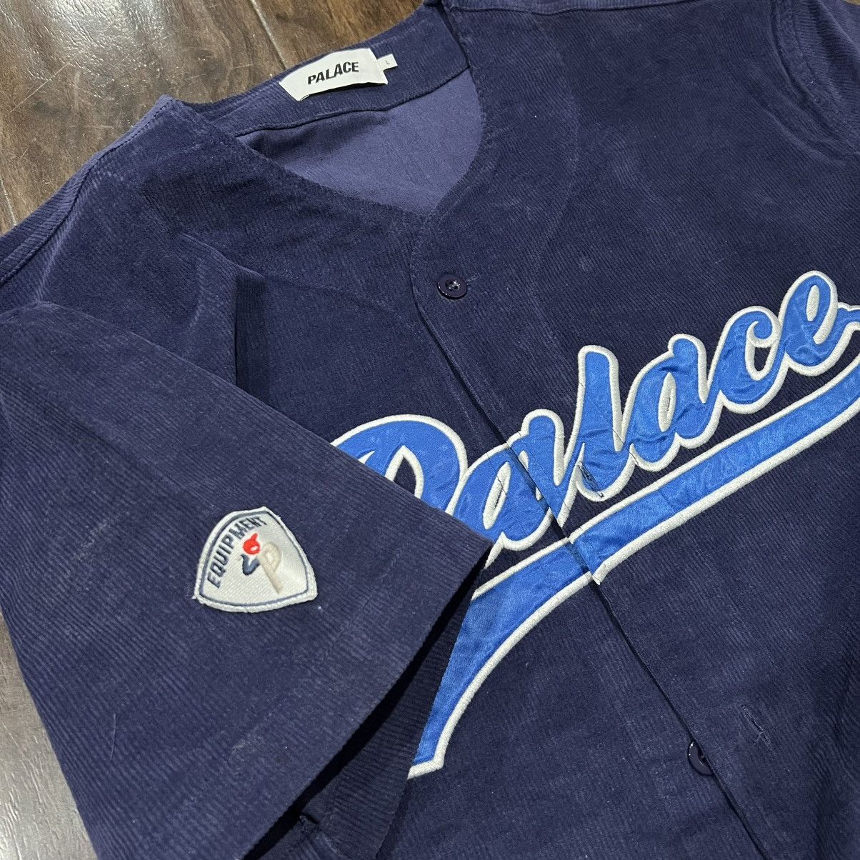 Palace Palace Corduroy Baseball Jersey Navy/Blue Size US L / EU 52-54 / 3 - 3 Thumbnail