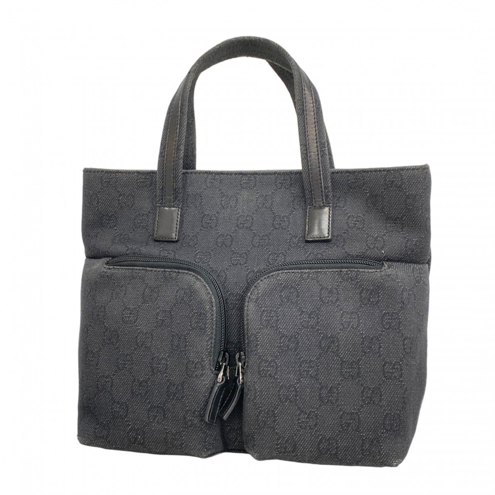 Gucci Tote Bag 105650 Denim Black Women's
