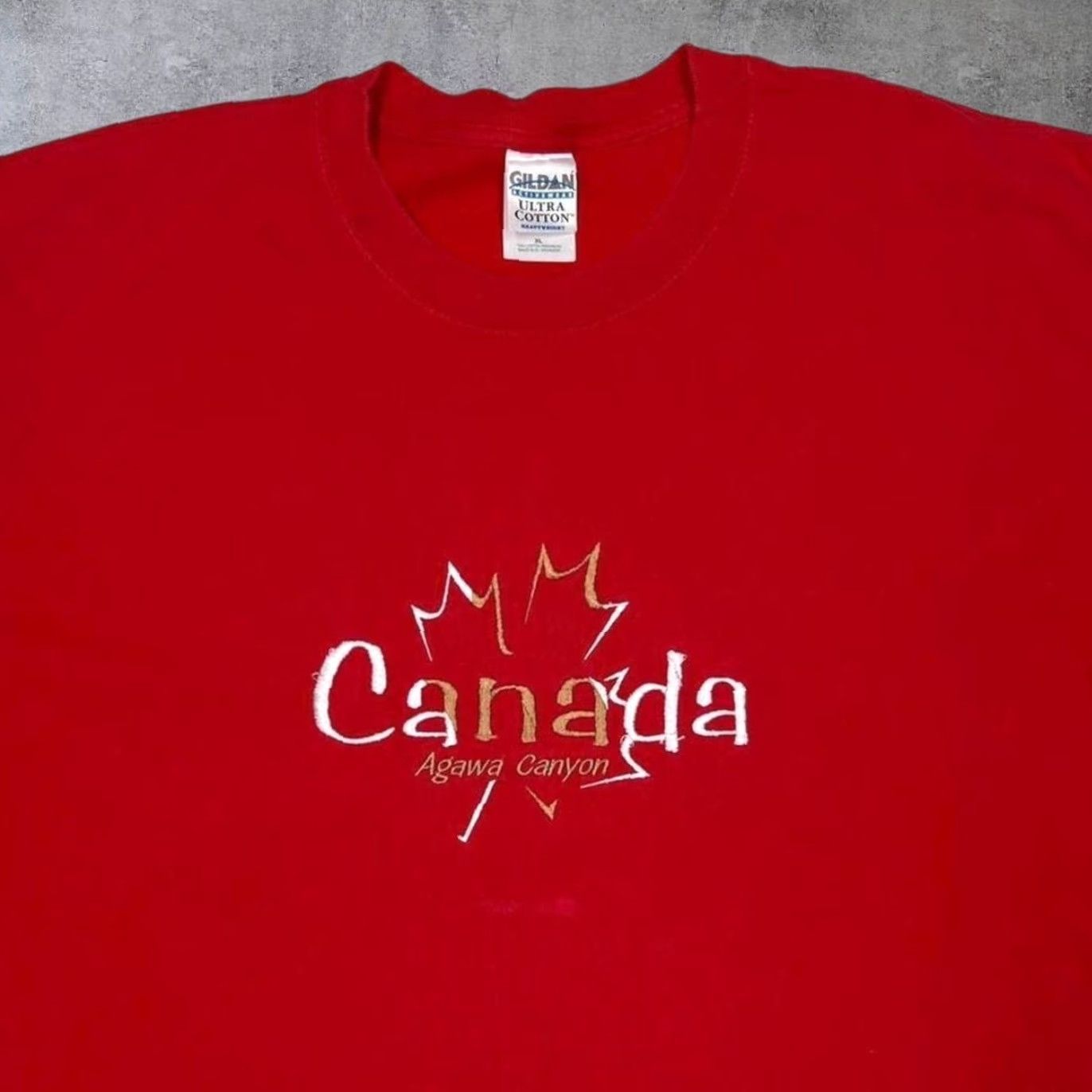 Gildan VINTAGE Canada “Agawa Canyon” Embroidered Maple Leaf Souvenir T-Shirt XL Men Red XS? Size US XL / EU 56 / 4 - 3 Thumbnail