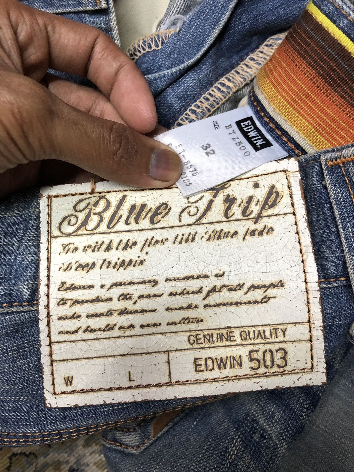 Edwin FLARED BLUE TRIP 503 EDWIN DENIM Size US 34 / EU 50 - 4 Thumbnail
