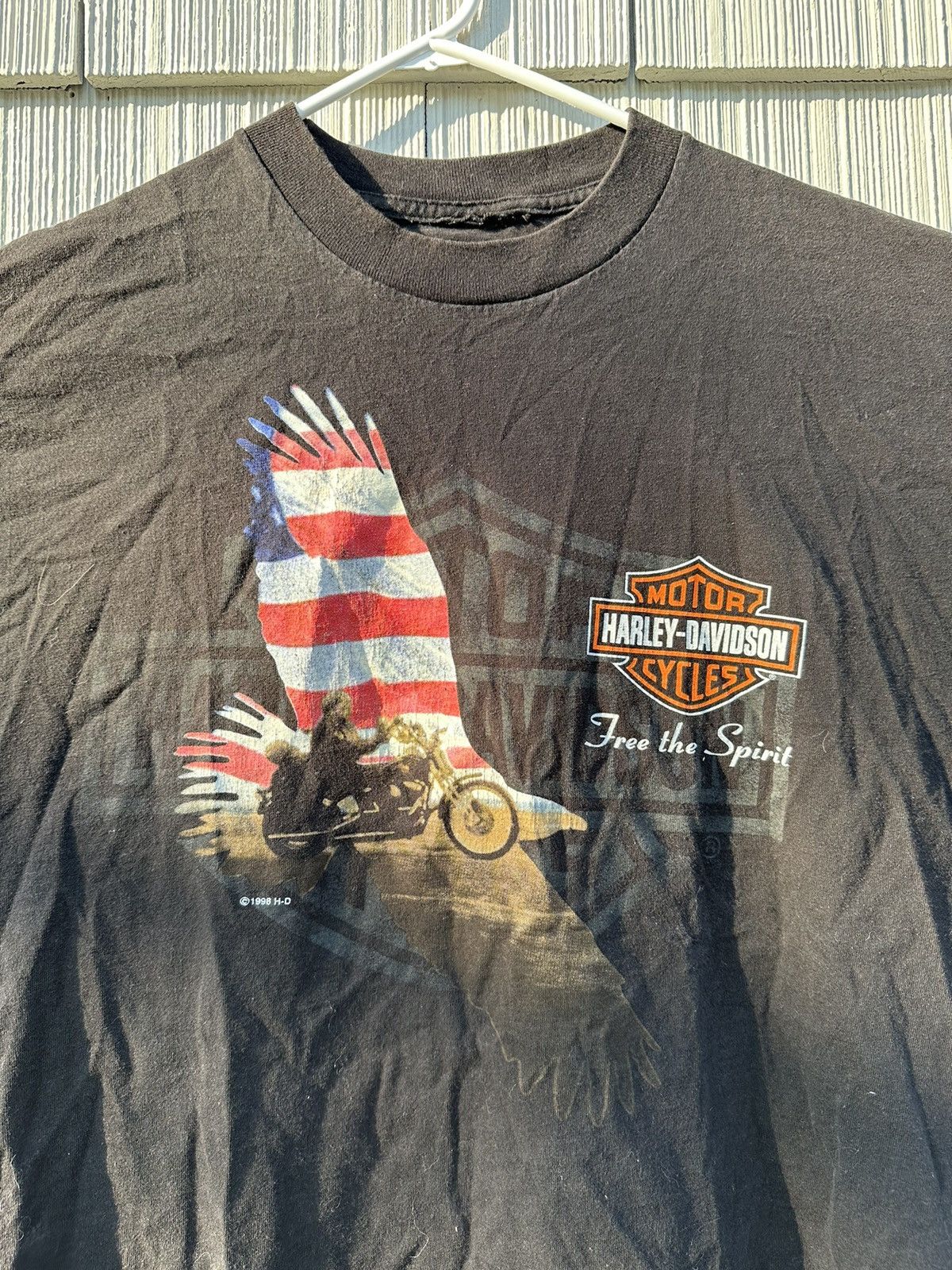 Harley Davidson × Vintage Vintage 1998 emblem the Americans classics Harley tee Size US L / EU 52-54 / 3 - 4 Thumbnail