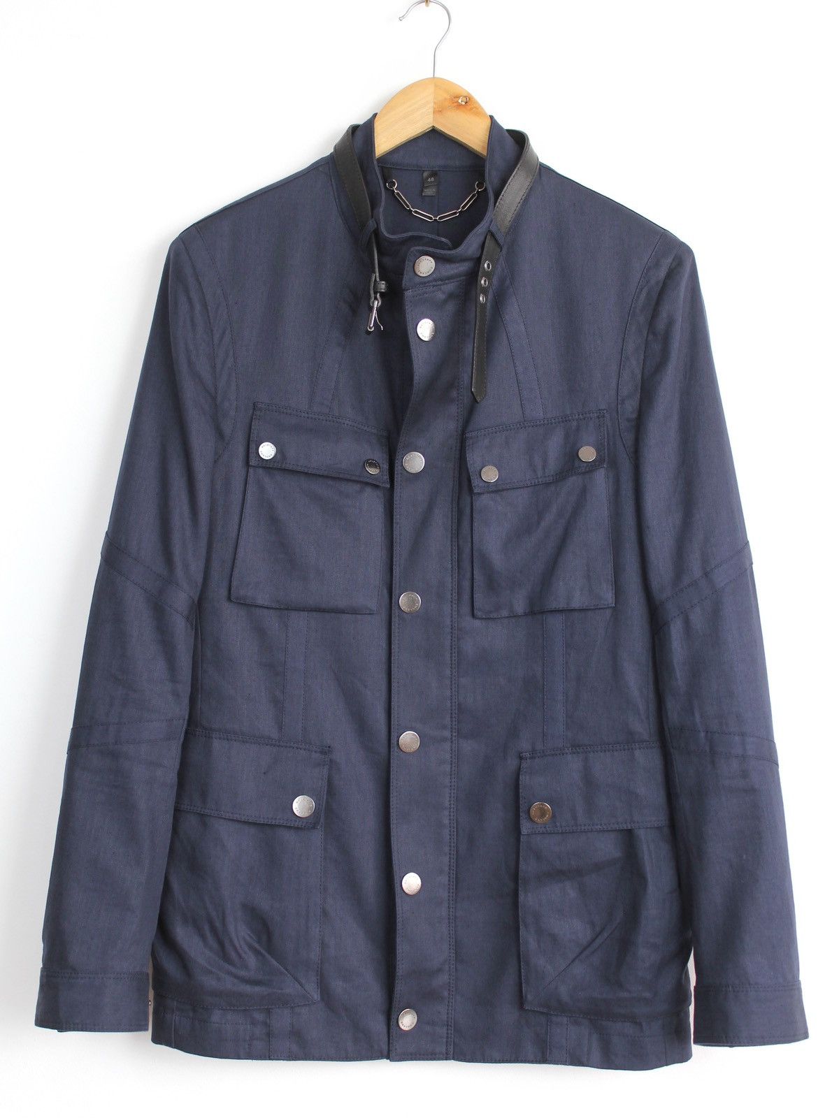 Belstaff Belstaff Men’s Linen Cotton Navy Jacket Size US M / EU 48-50 / 2 - 1 Thumbnail
