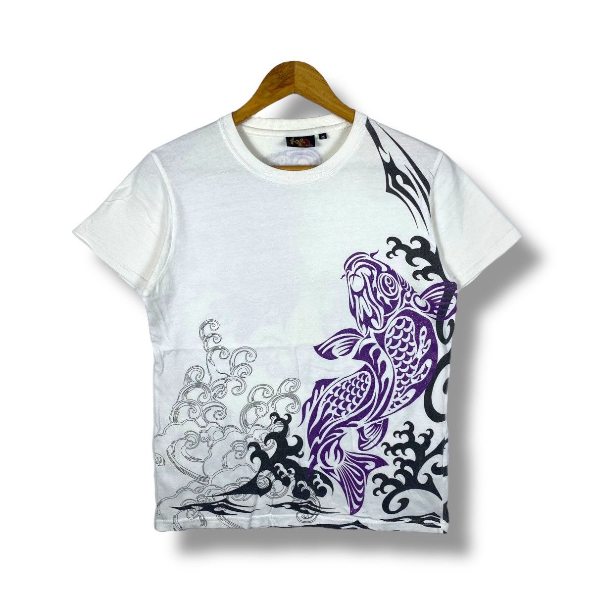 Japanese Brand Japanese Brand BULLET NOISE Sukajan Carp Graphic Tee Shirt Size US M / EU 48-50 / 2 - 1 Thumbnail