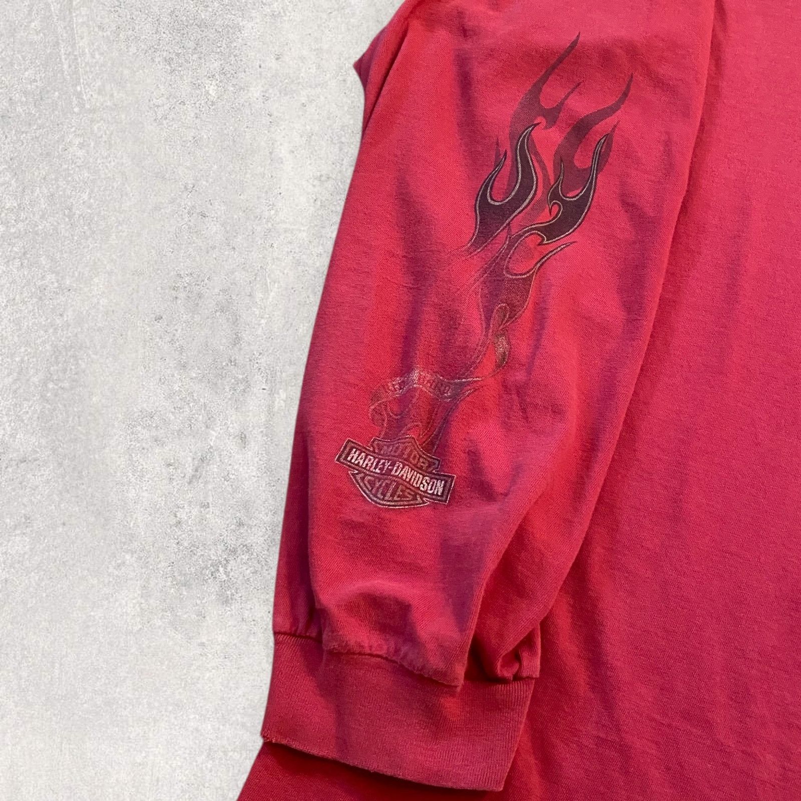 Harley Davidson × Vintage Vintage Harley Davidson Fire Long Sleeve NYC T Shirt Size US XL / EU 56 / 4 - 6 Thumbnail